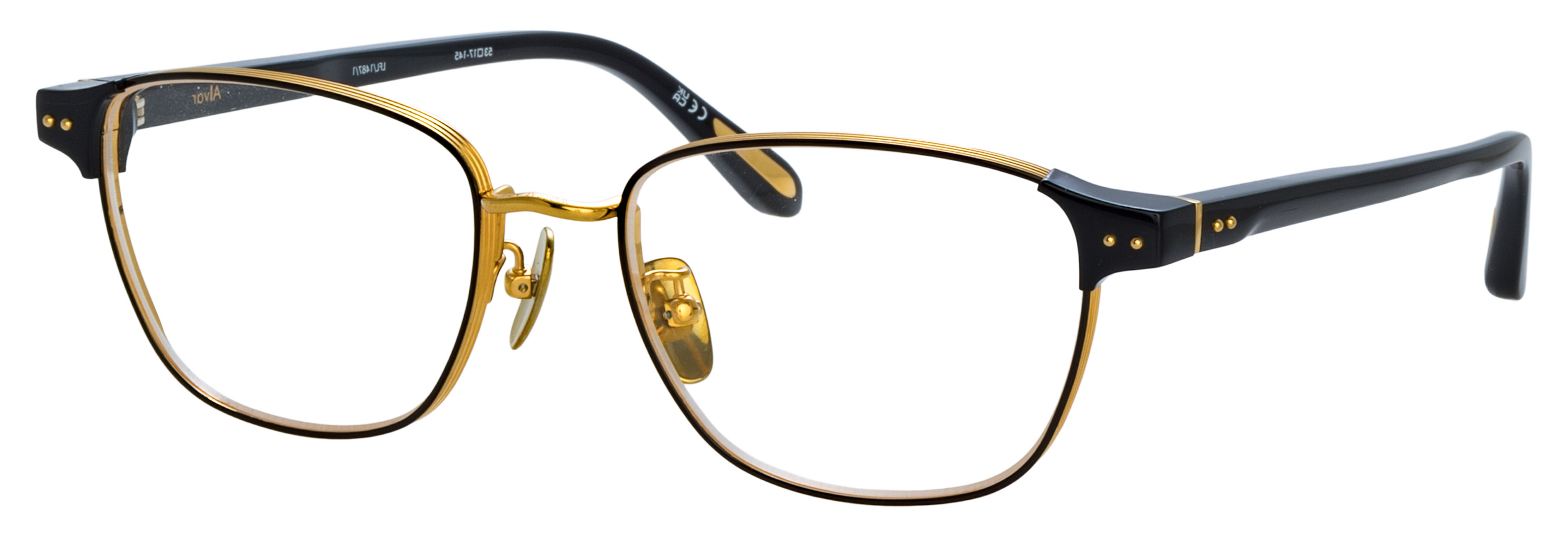 Color_LFL1487C1OPT - Alvar D-Frame Optical in Black Yellow Gold