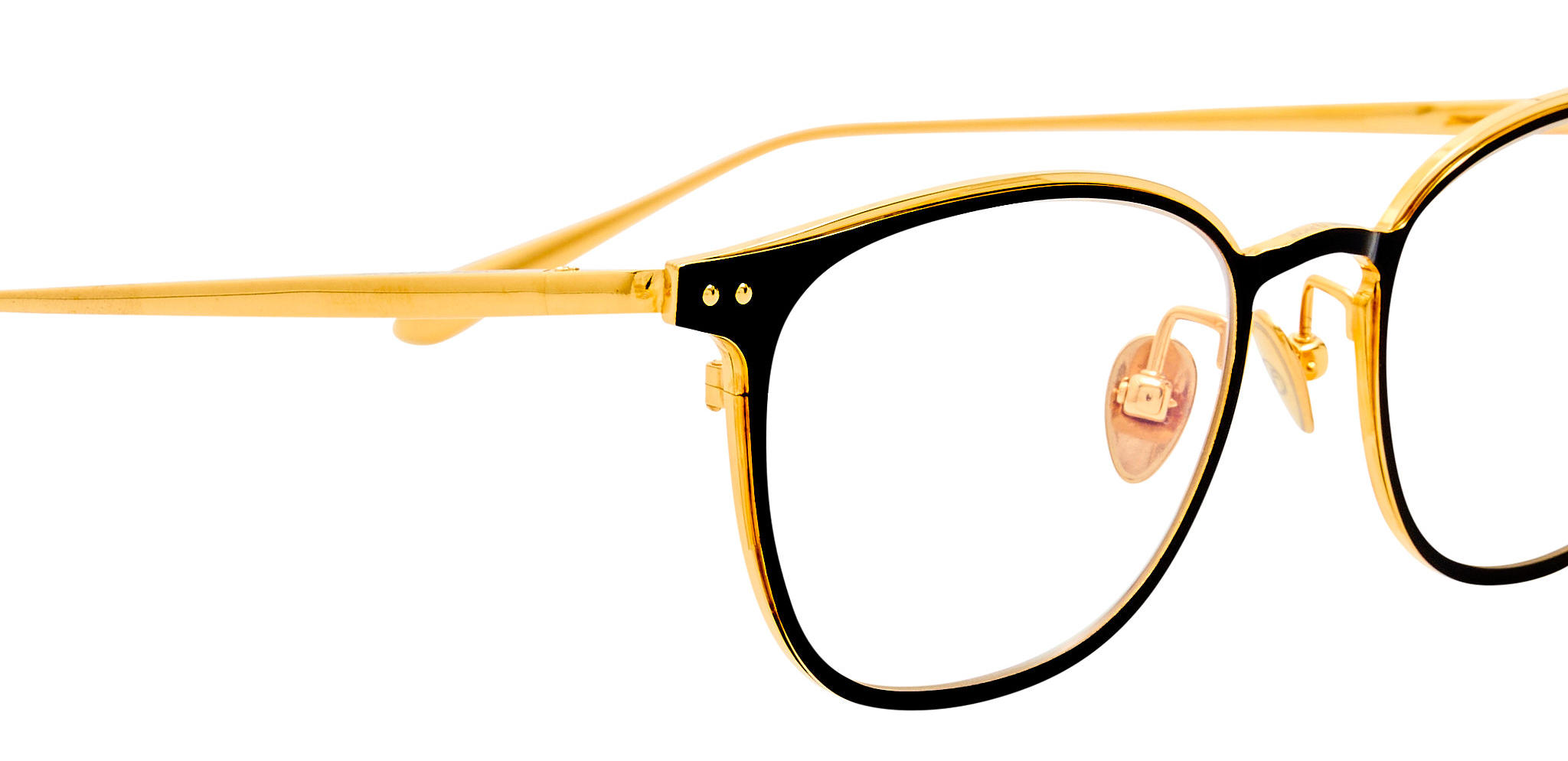 Color_LFL1616C1OPT - Anderson D-Frame Optical in Satin Black and Yellow Gold
