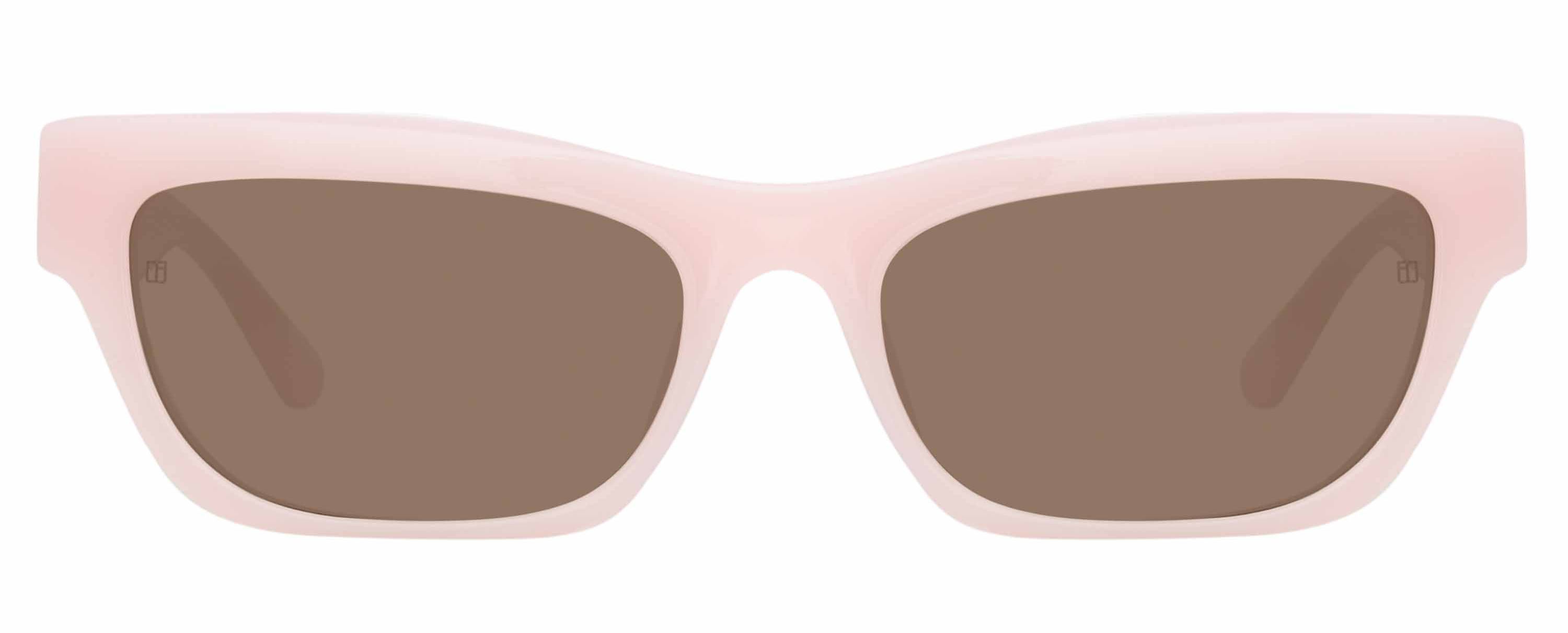 Color_LFL1180C7SUN - Moe Cat Eye Sunglasses in Pink and Solid Brown