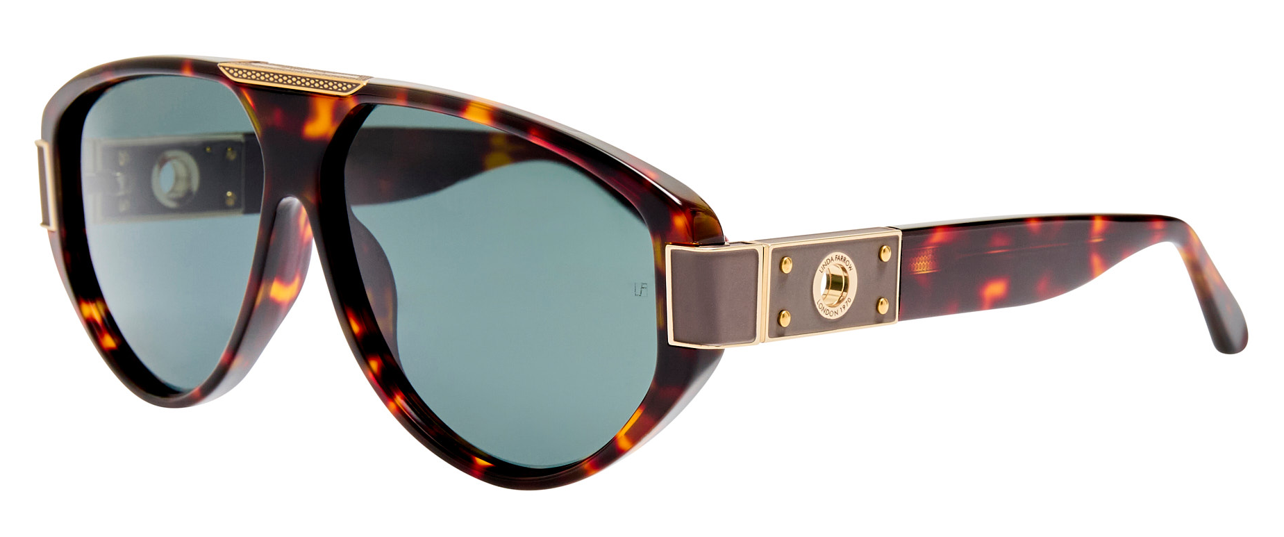Color_LFL1653C3SUN - Rowan Aviator Sunglasses in Dark T-Shell and Deep Green