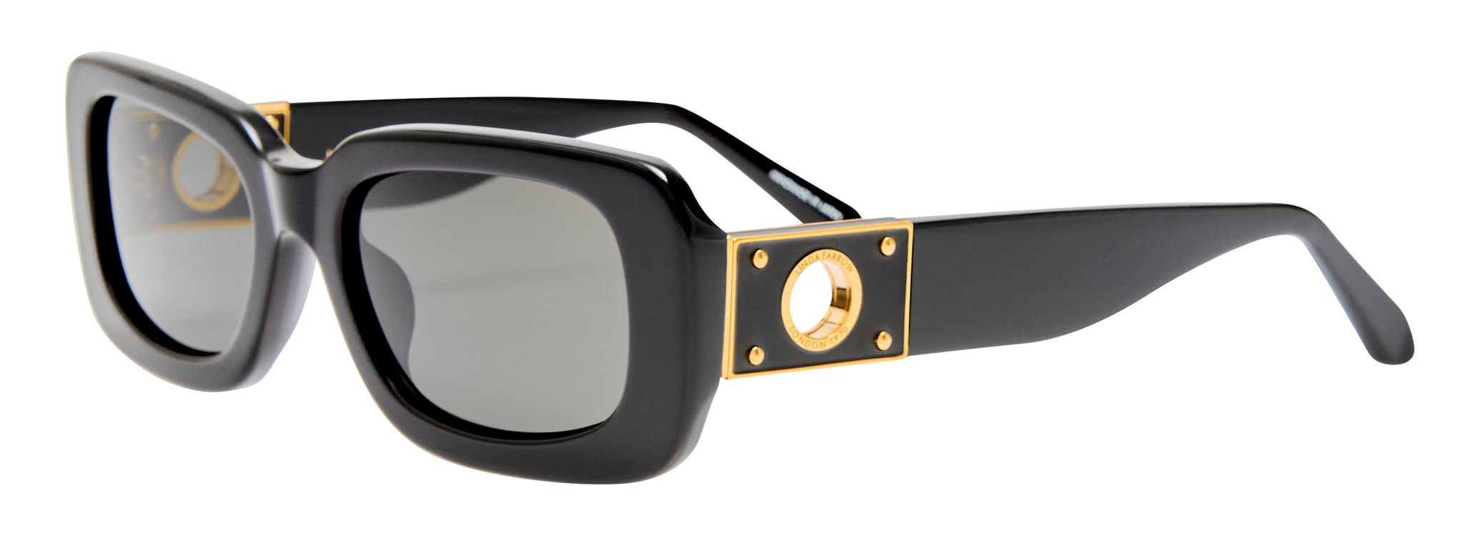 Color_LFL1680C1SUN - Belle Rectagular Frame Sunglasses Black and Grey