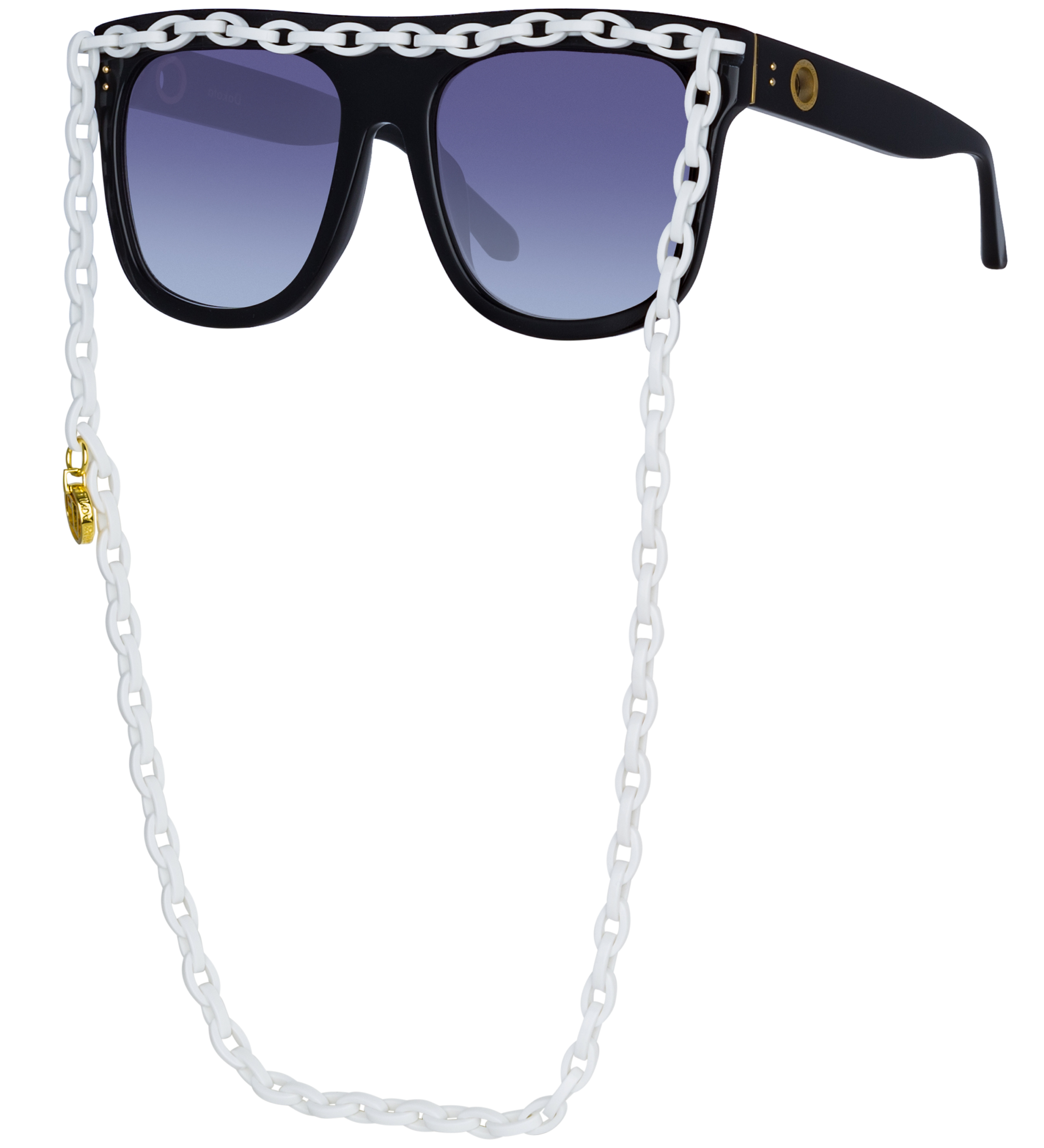 Color_LFL1304C2SUN - Dakota Flat Top Sunglasses in Black and Grey Grad