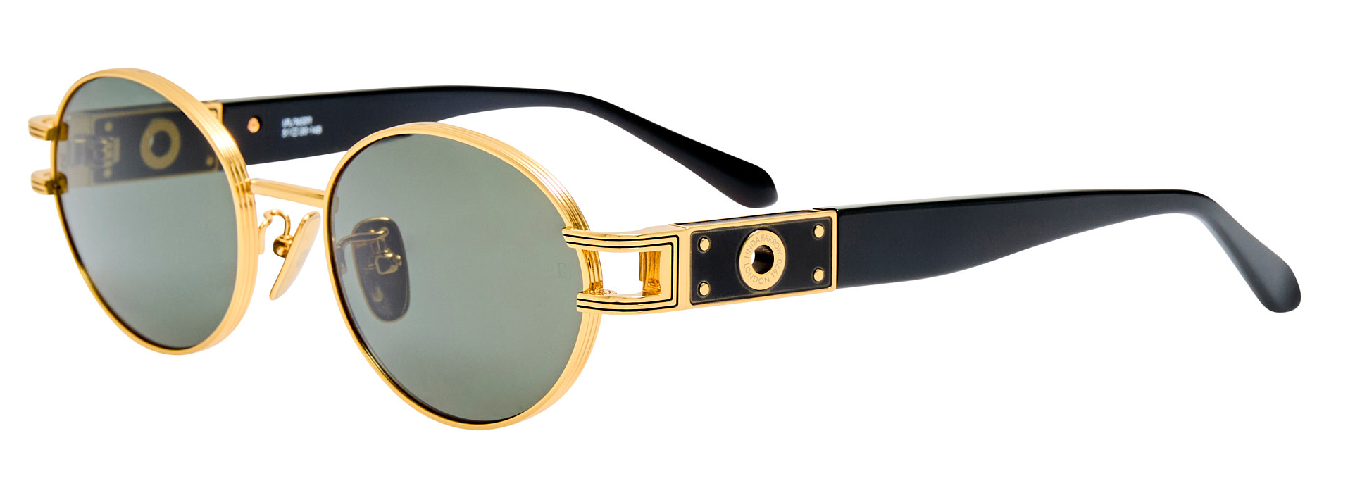 Color_LFL1657C1SUN - Phoebe Oval Frame Sunglasses in Yellow Gold and Grey