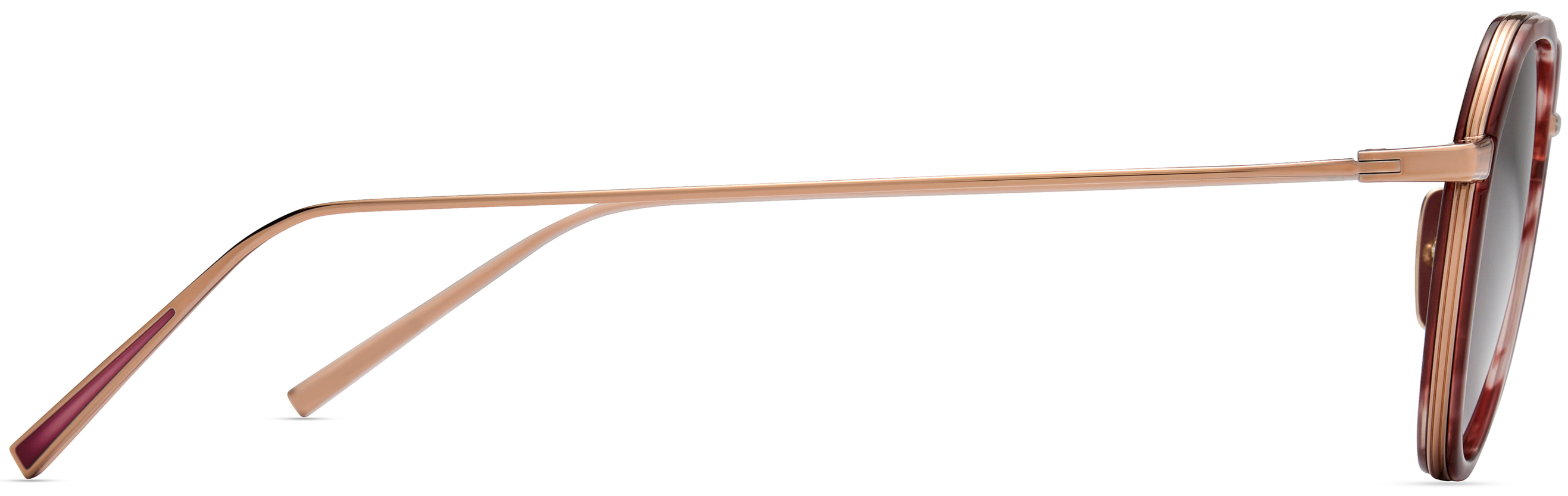 Color_DTS475-A-03 ROSE GOLD-ROSE TORTOISE / DARK CHERRY TO CLEAR GRADIENT