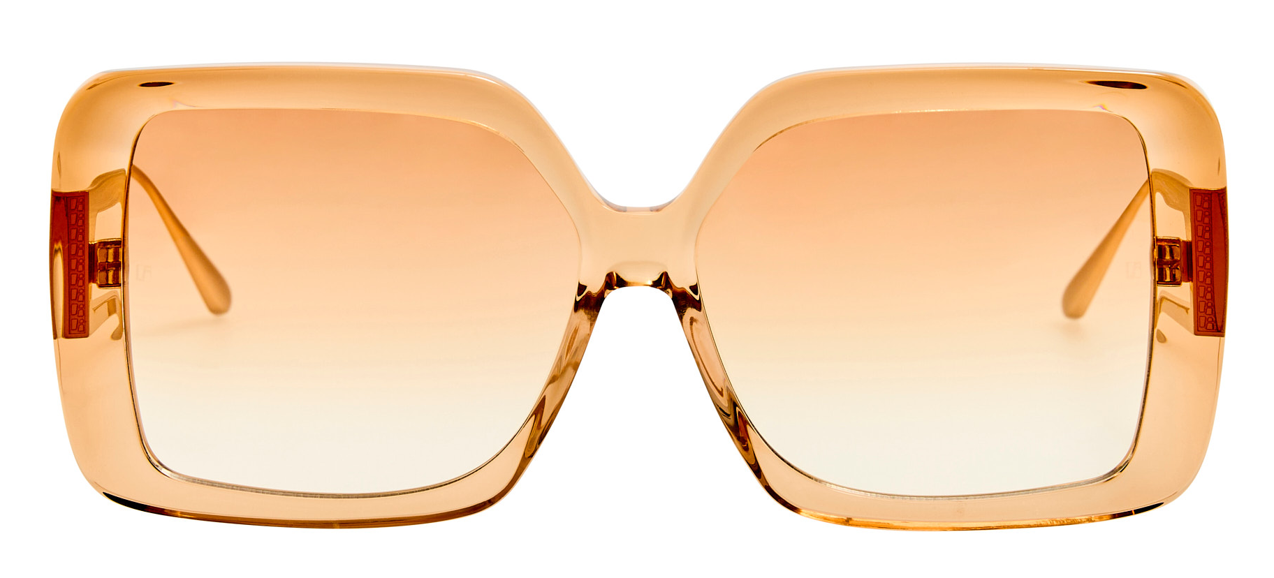 Color_LFL1642C3SUN - Macy Oversized Frame Sunglasses in Orange and Camel Grad