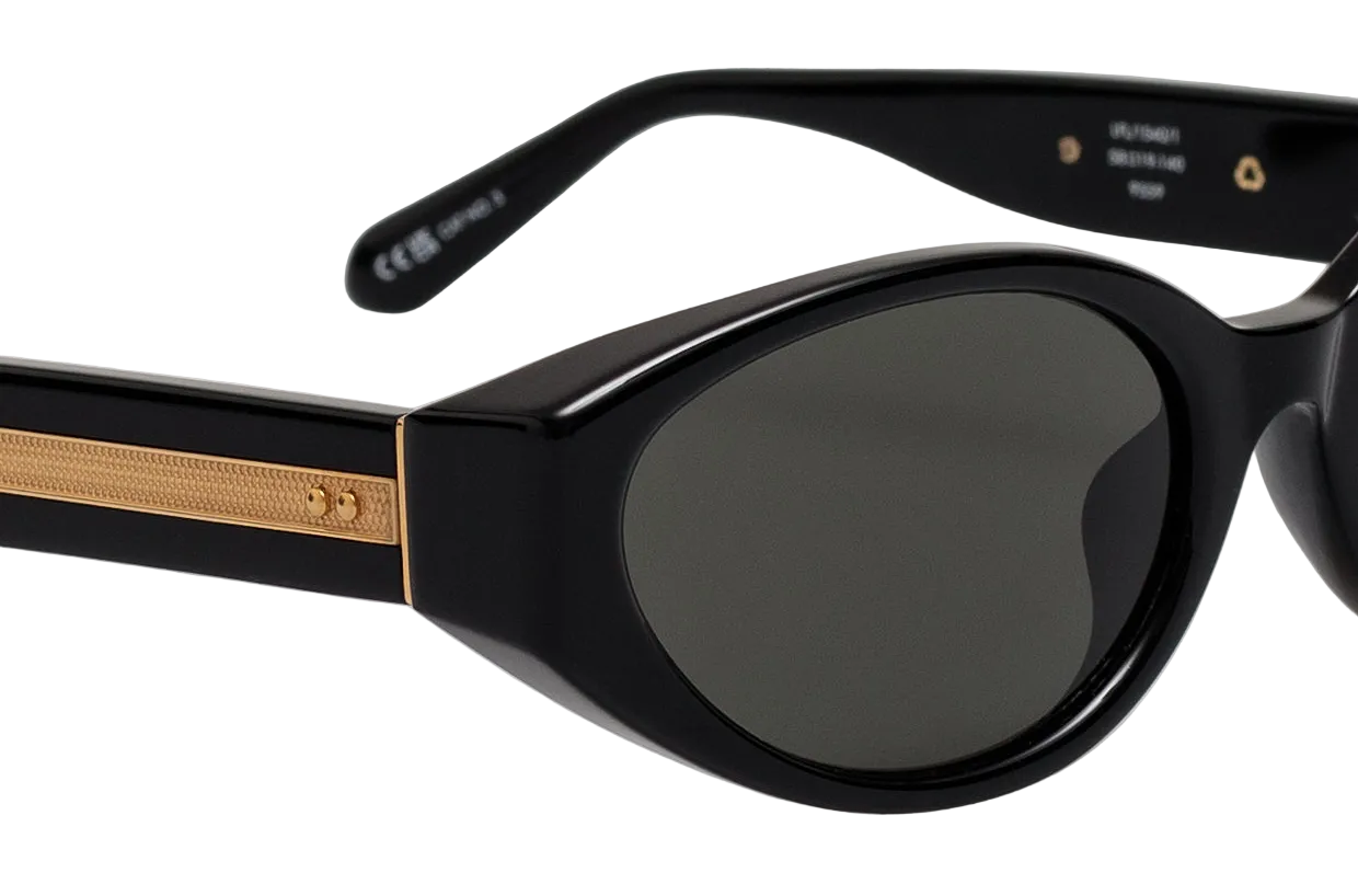 Color_LFL1642C1SUN - Lyra Oval Frame Sunglasses in Black and Grey