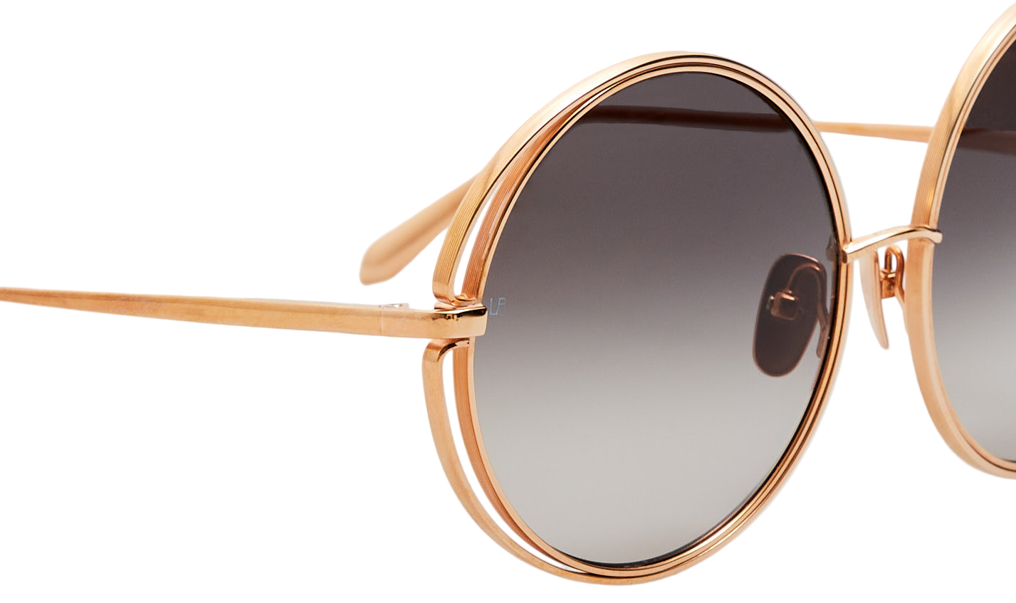 Color_LFL1456C1SUN - Selene Round Sunglasses in Rose Gold and Grey Grad