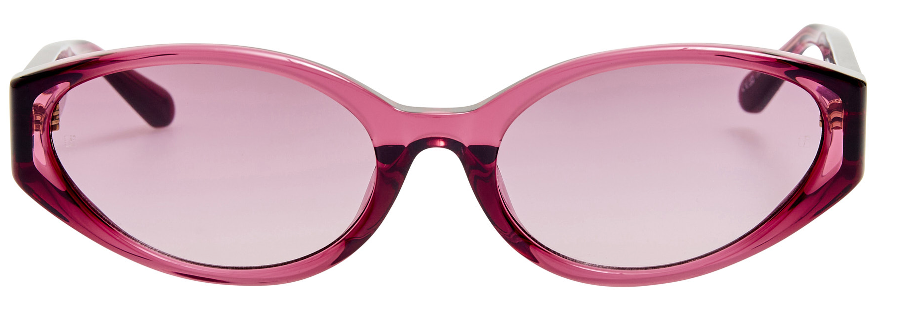 Color_LFL1540C5SUN - Lyra Oval Frame Sunglasses in Red and Mauve Grad / LIMITED EDITION OF 100