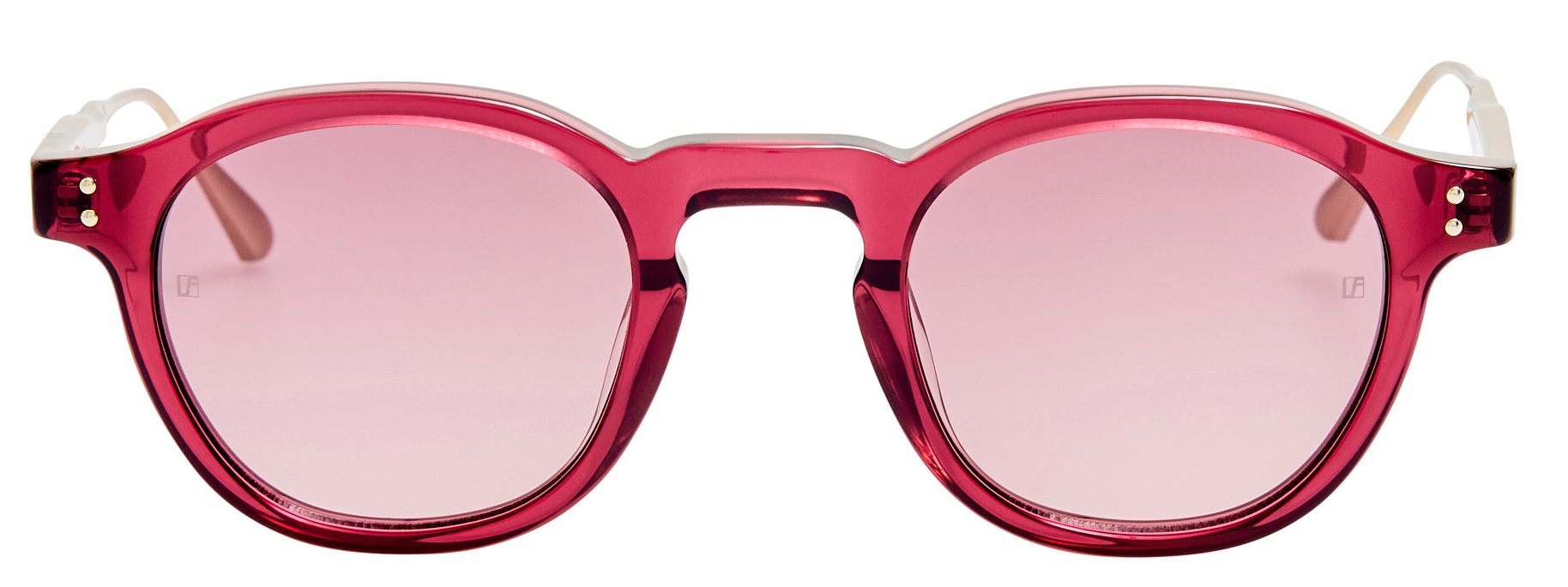 Color_LFL1625C3SUN - Heath Oval Sunglasses in Wine and Mauve Grad