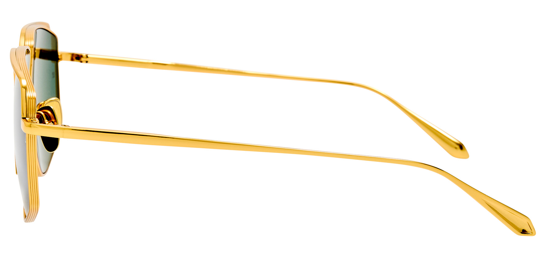 Color_LFL1596C2SUN - Miranda Oversized Frame Sunglasses Yellow Gold and Deep Green