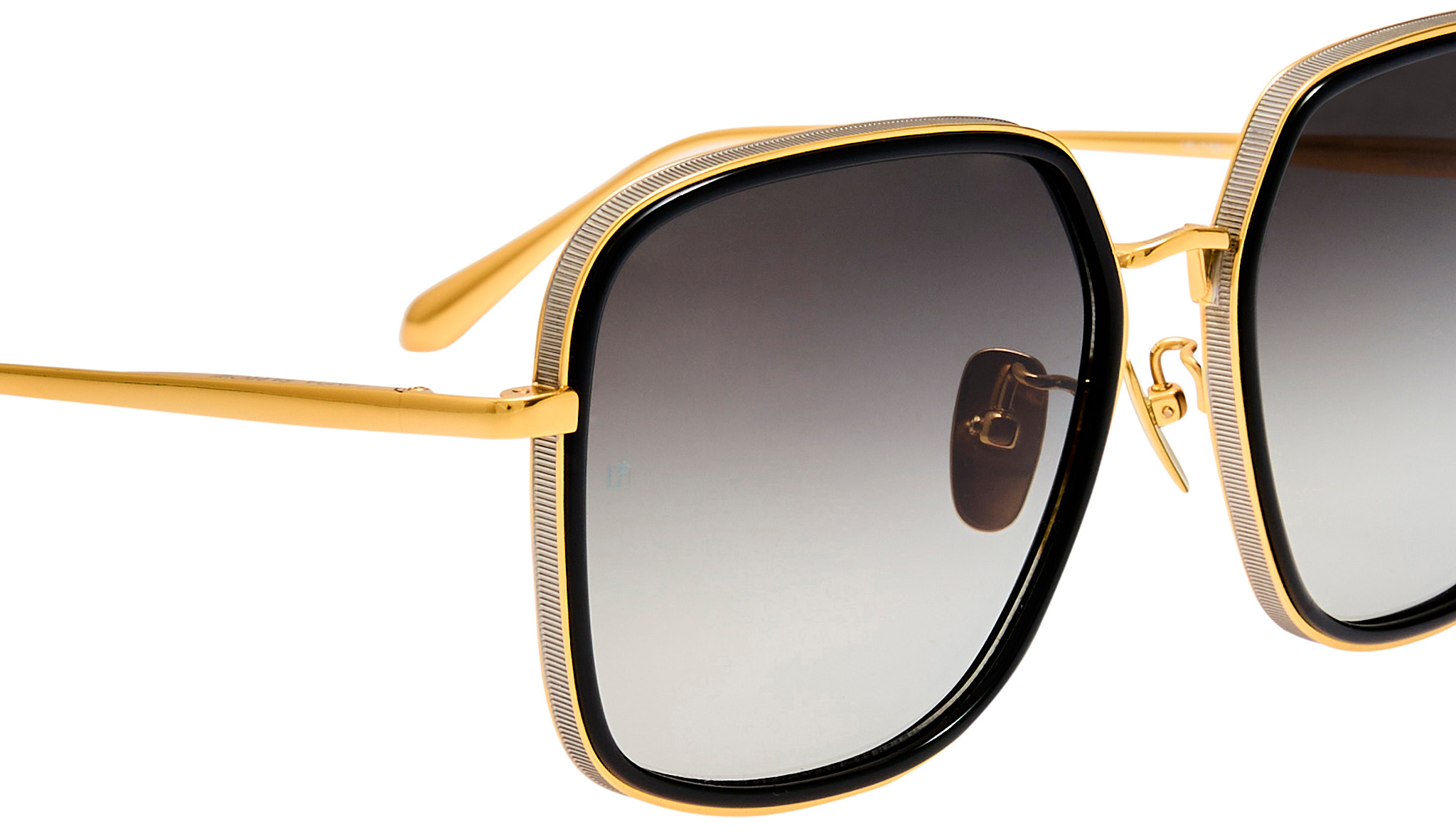 Color_LFL1581C4SUN - Alicia Square Sunglasses in Black and Grey Grad