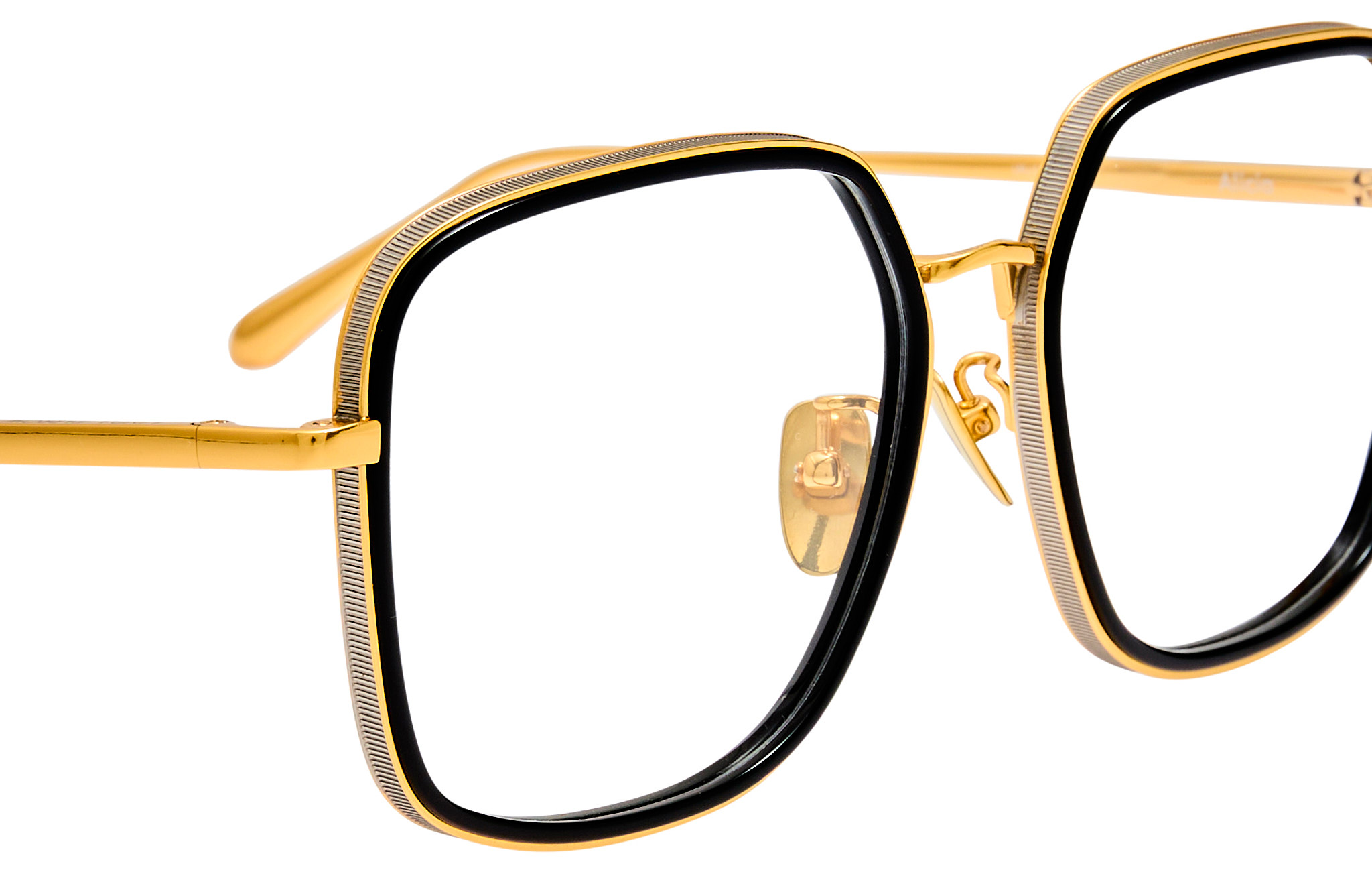 Color_LFL1581C1OPT - Alicia Square Optical Frame in Black Yellow Gold