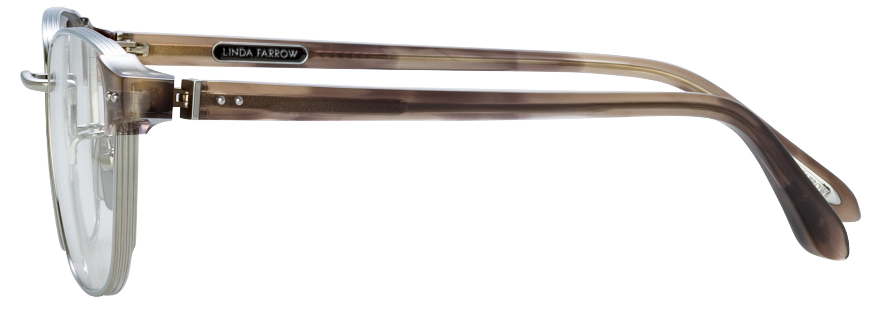 Color_LFL1487C3OPT - Alvar D-Frame Optical in Grey Horn and White Gold