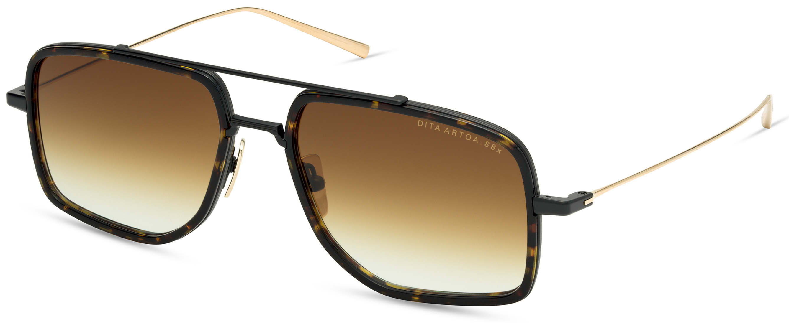 Color_DTS471-A-03 MATTE BLACK-DARK TORTOISE / DARK BROWN TO CLEAR GRADIENT