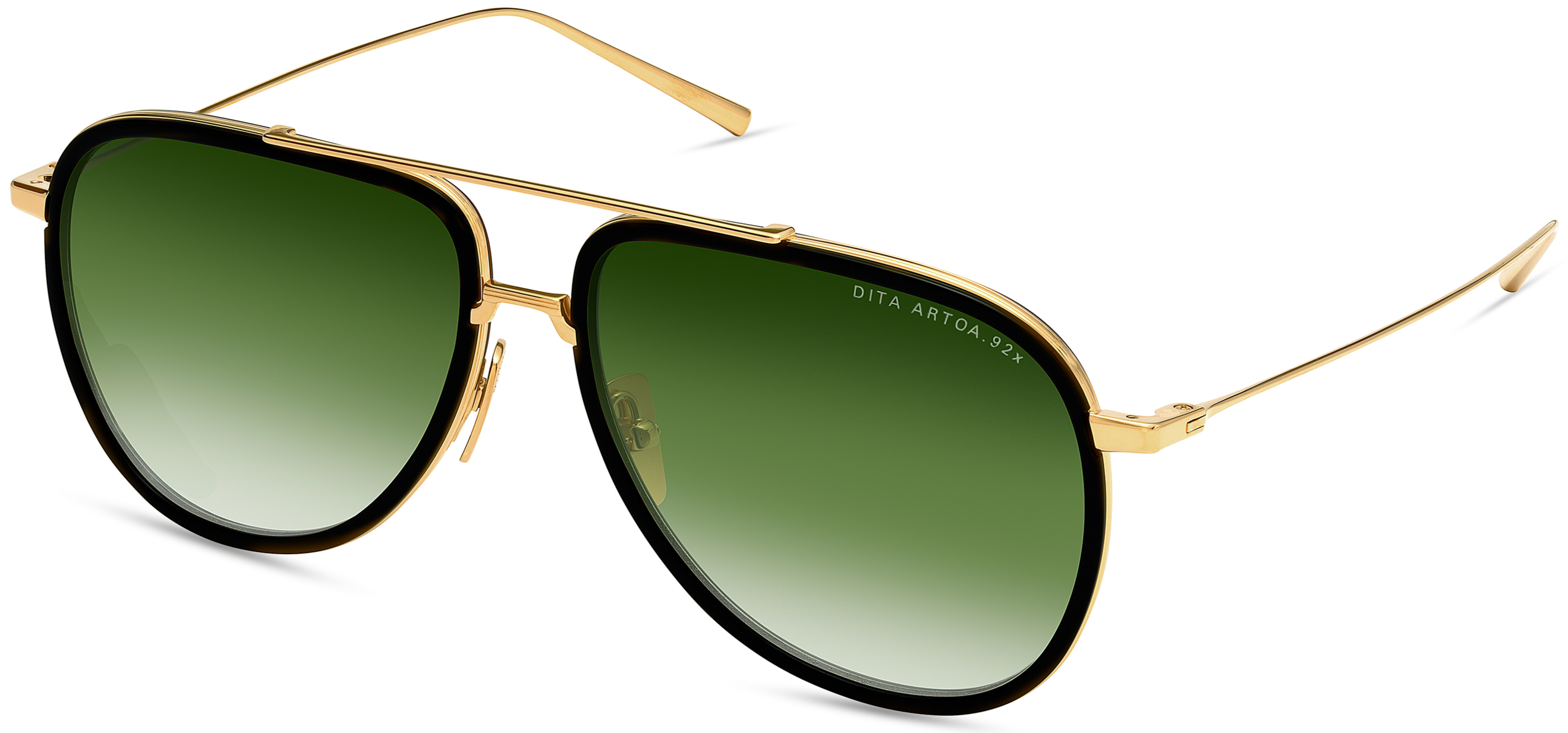 Color_DTS472-A-01 YELLOW GOLD-BLACK / DARK GREEN TO CLEAR GRADIENT