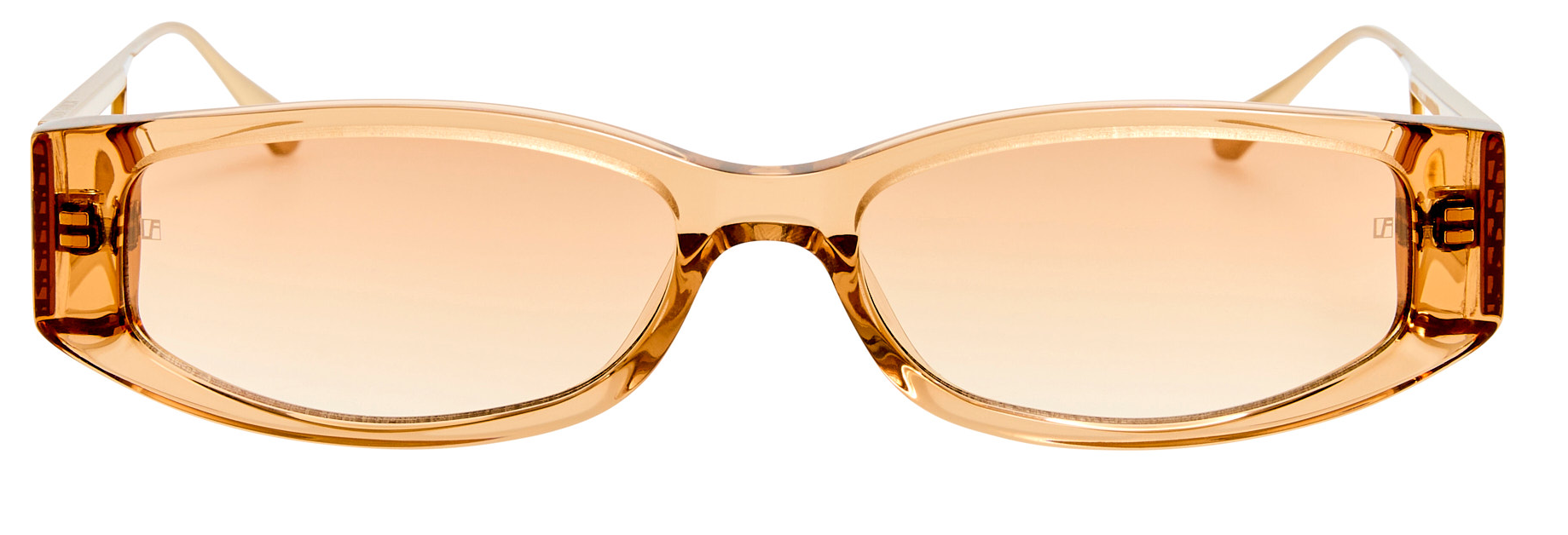 Color_LFL1649C4SUN - Susie Oval Frame Sunglasses in Orange and Camel Grad