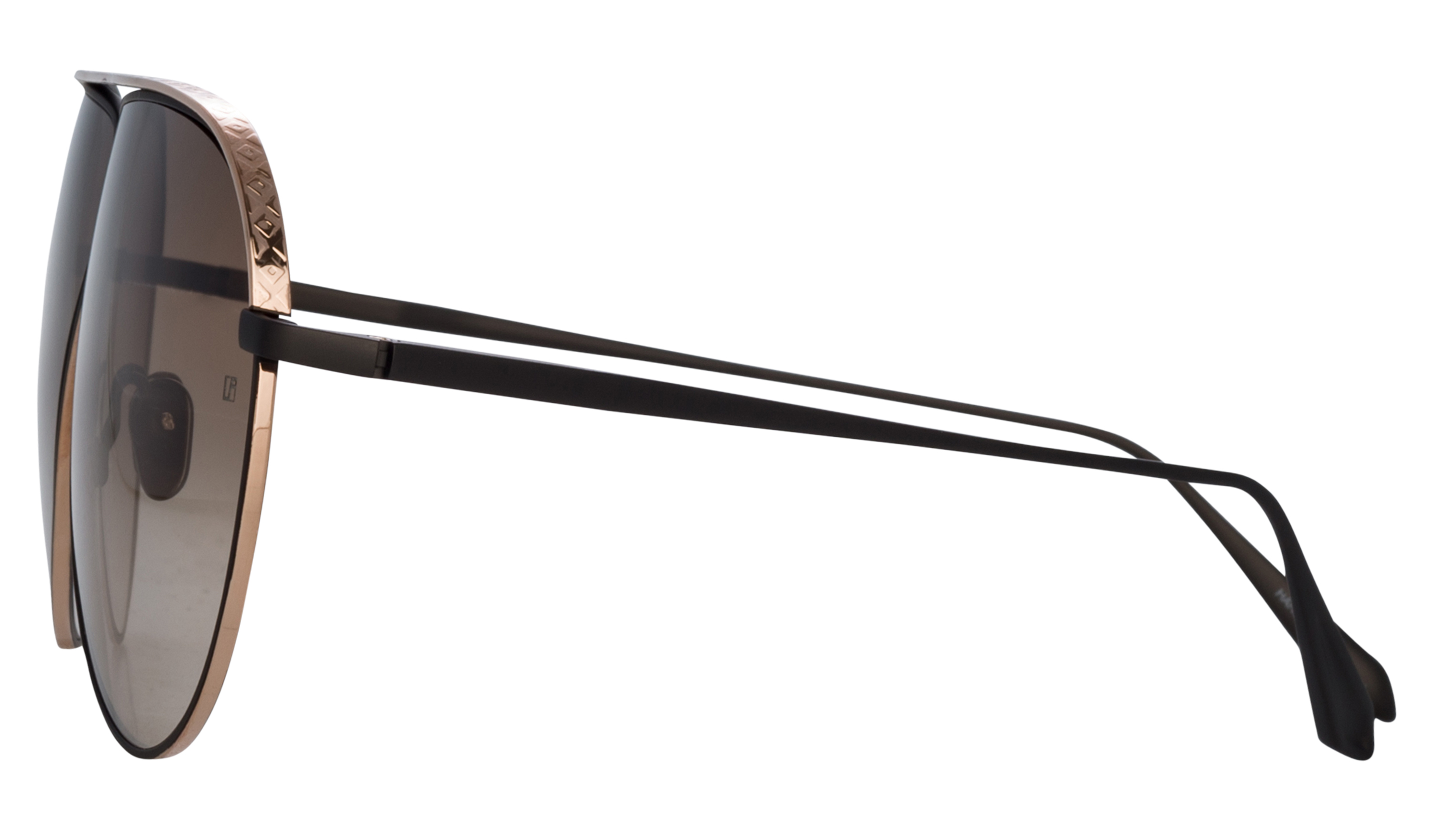 Color_LFL1263C1SUN - Hura Aviator Sunglasses in Titanium Black and Mocha Gradient