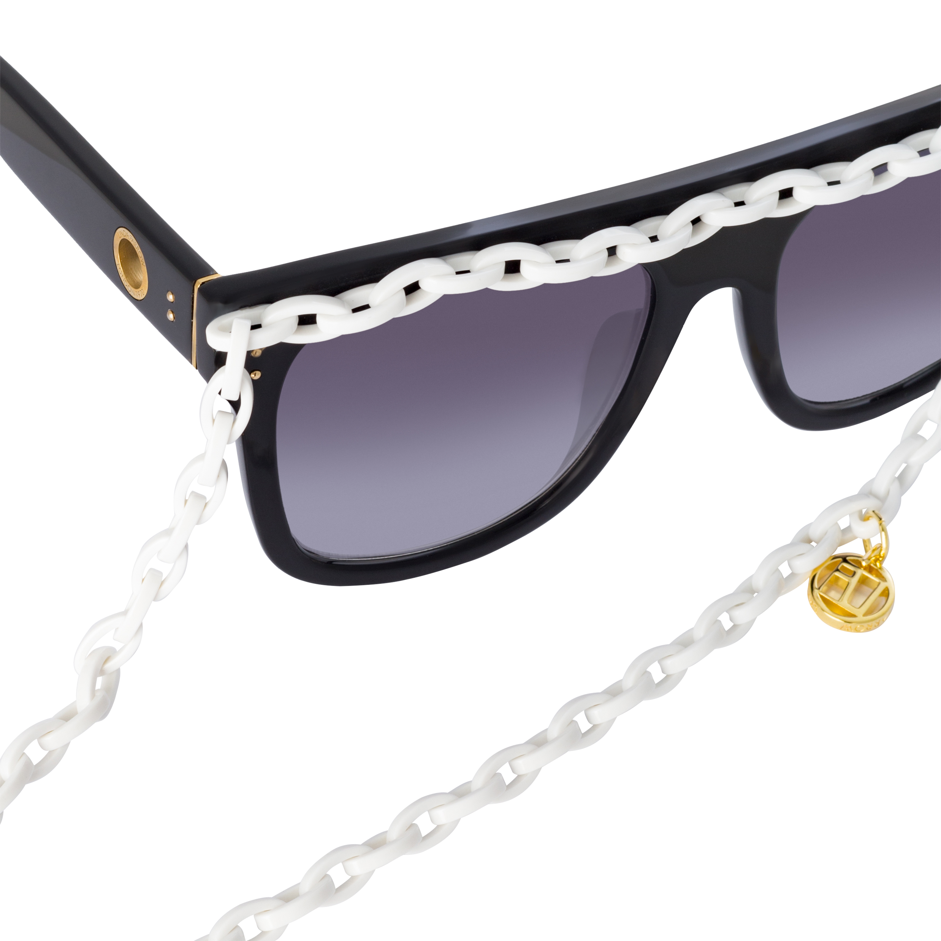 Color_LFL1304C2SUN - Dakota Flat Top Sunglasses in Black and Grey Grad