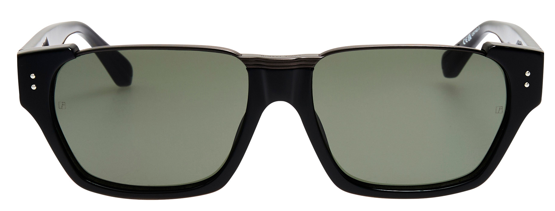 Color_LFL1573C3SUN - Marcel Rectangular Sunglasses in Black / Matte Nickel and Grey