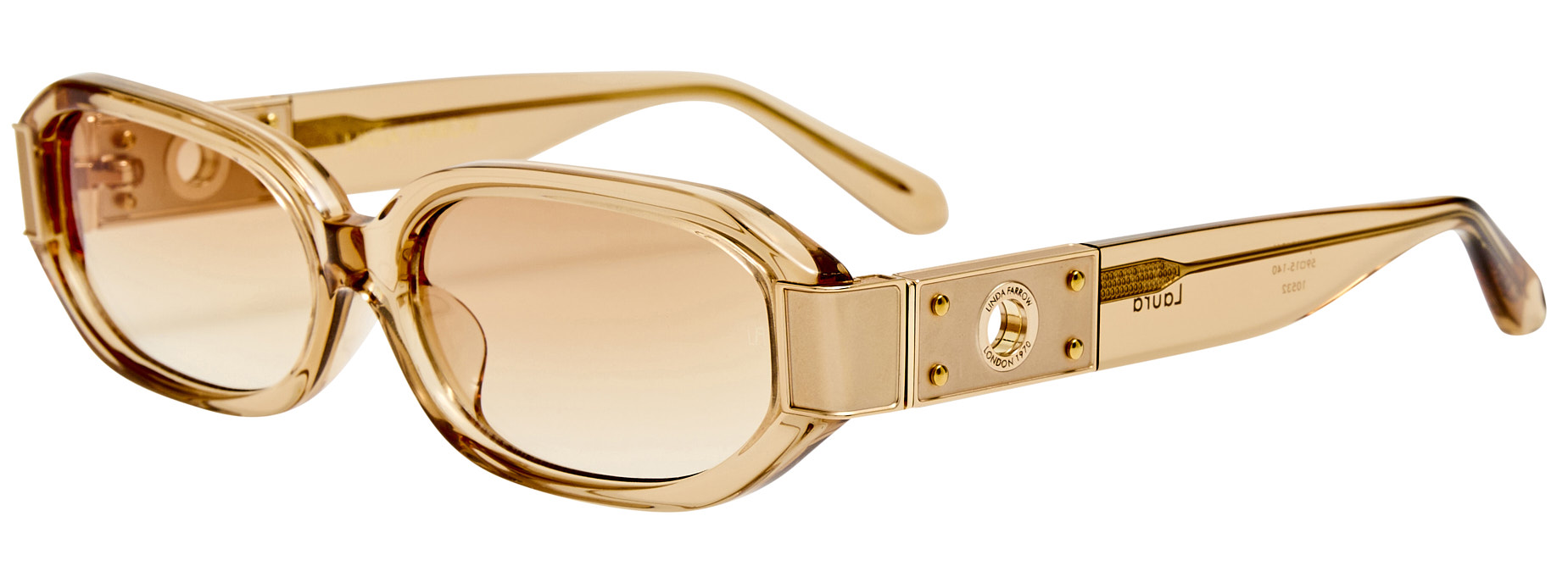 Color_LFL1545C4SUN - Laura Angular Frame Sunglasses Honey and Camel Grad