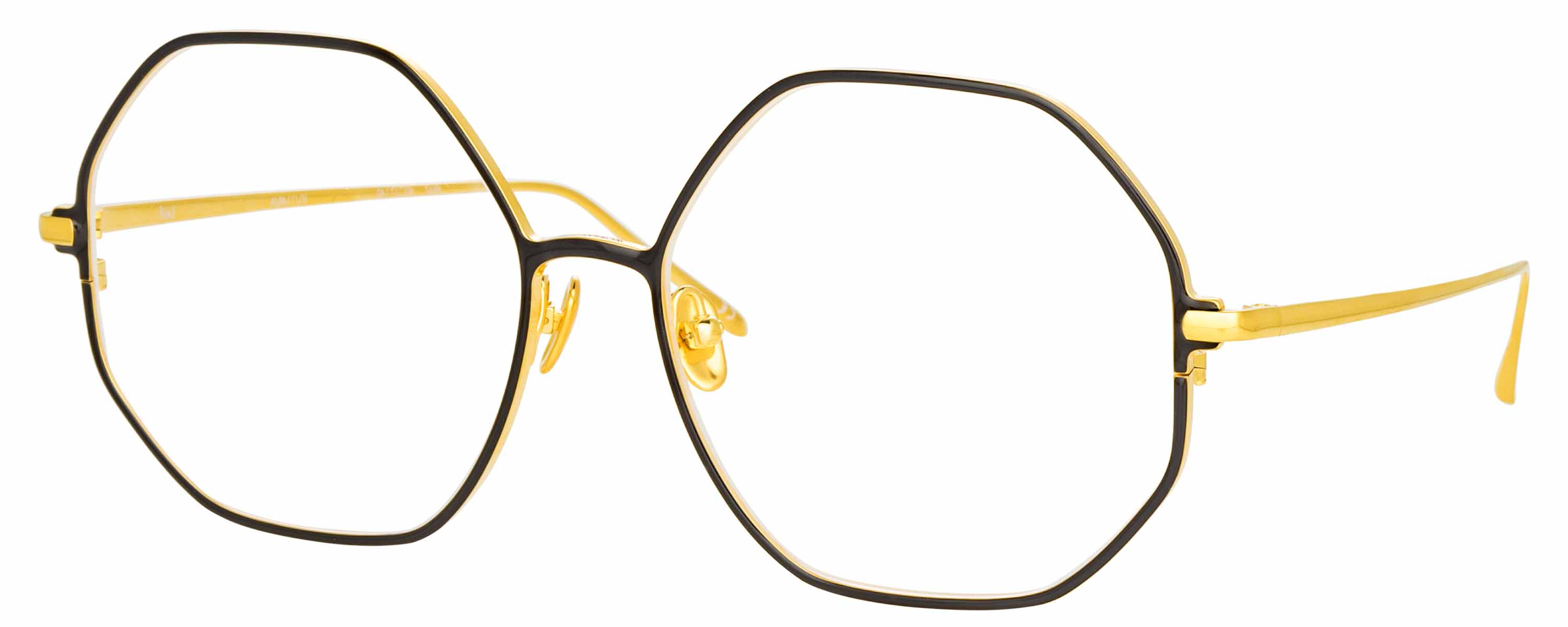 Color_LFL1148C6OPT - Leif Oversized Optical Frame in Yellow Gold and Black