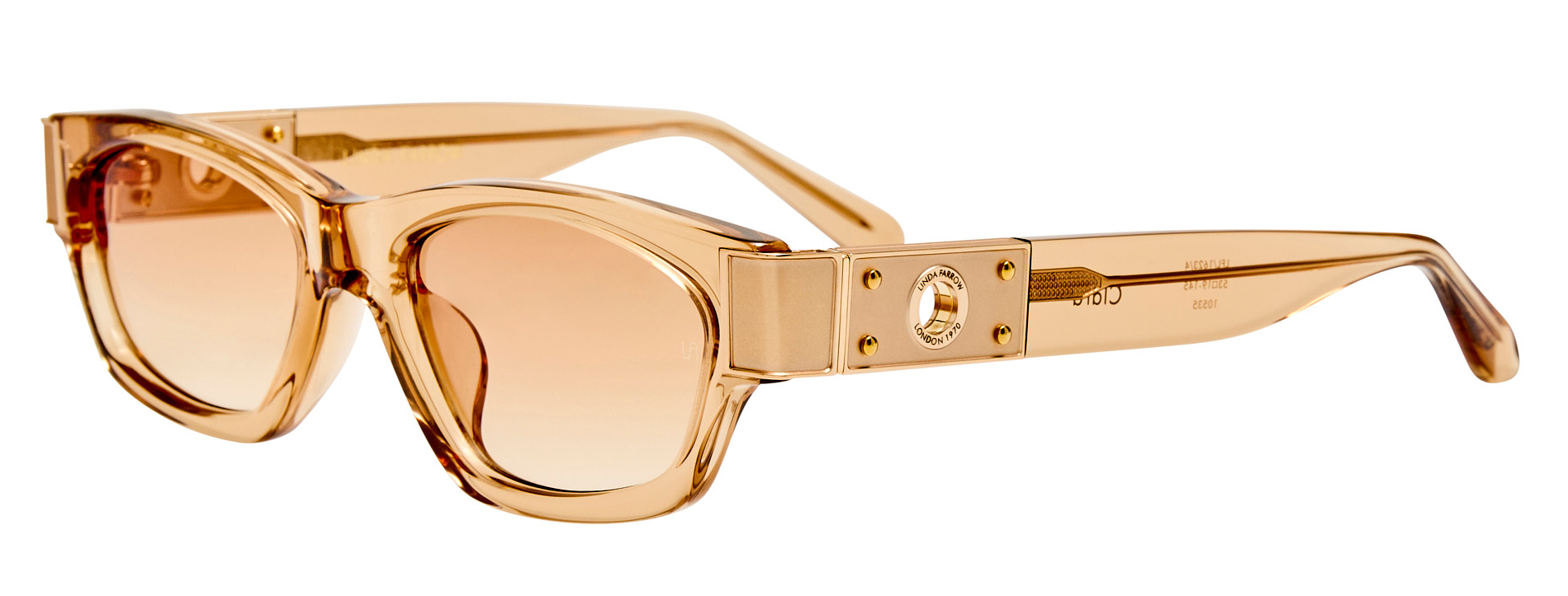 Color_LFL1623C4SUN - Clara D-Frame Sunglasses in Honey and Camel Grad / LIMITED EDITION OF 100