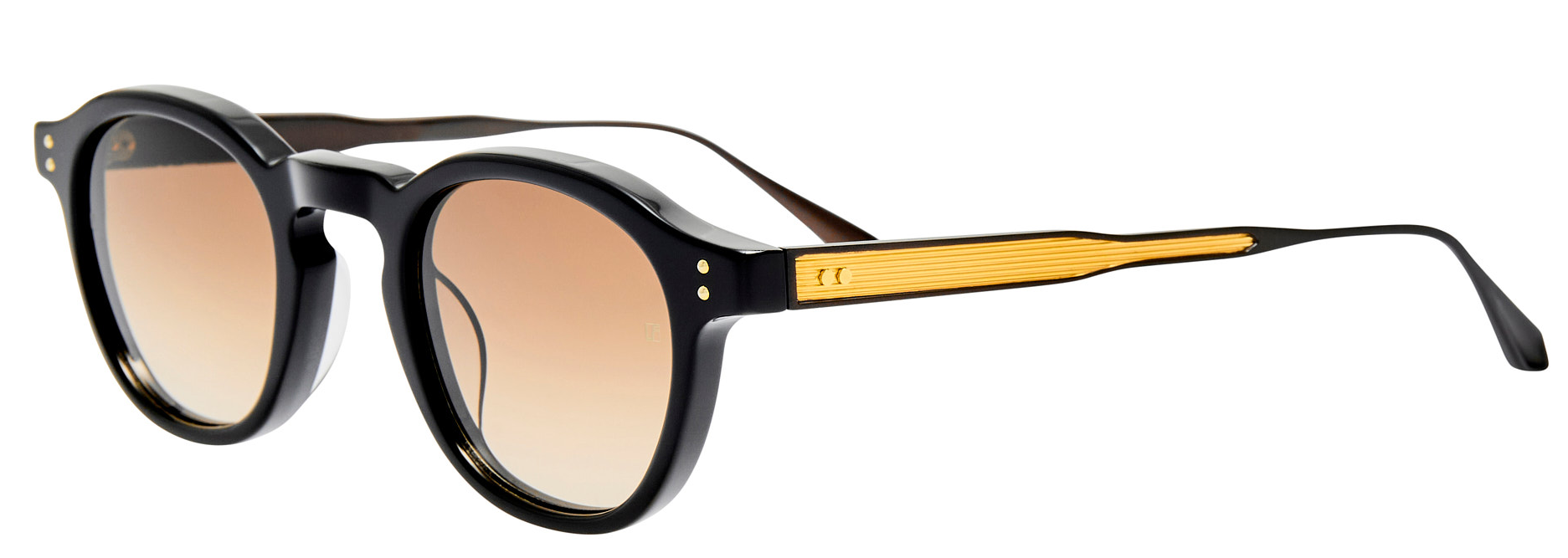 Color_LFL1625C1SUN - Heath Oval Sunglasses in Black and Mocha Grad