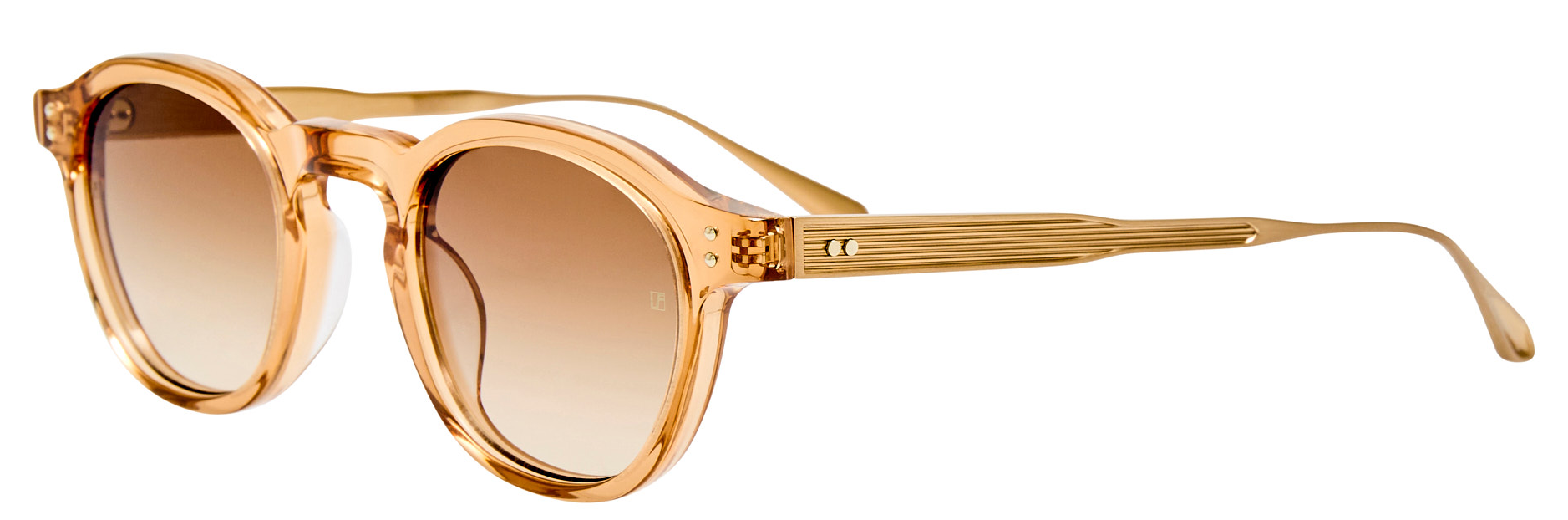 Color_LFL1625C4SUN - Heat Oval Sunglasses in Honey and Mocha Grad