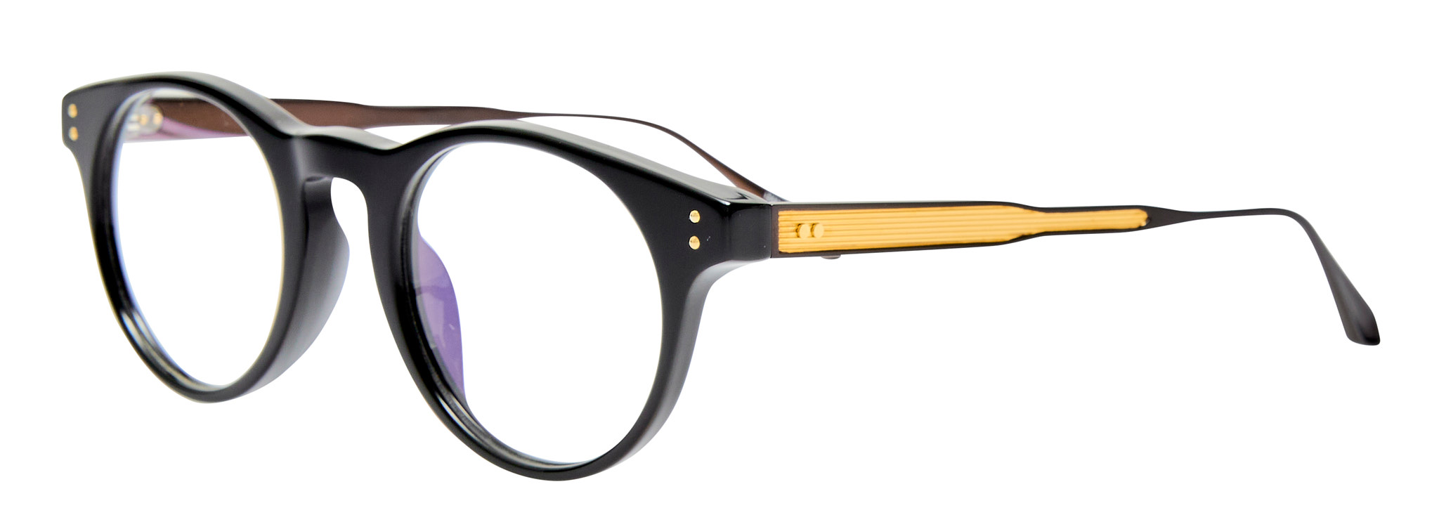 Color_LFL1685C1OPT - Adair Oval Eyeglasses in Black Matte Nickel and Clear