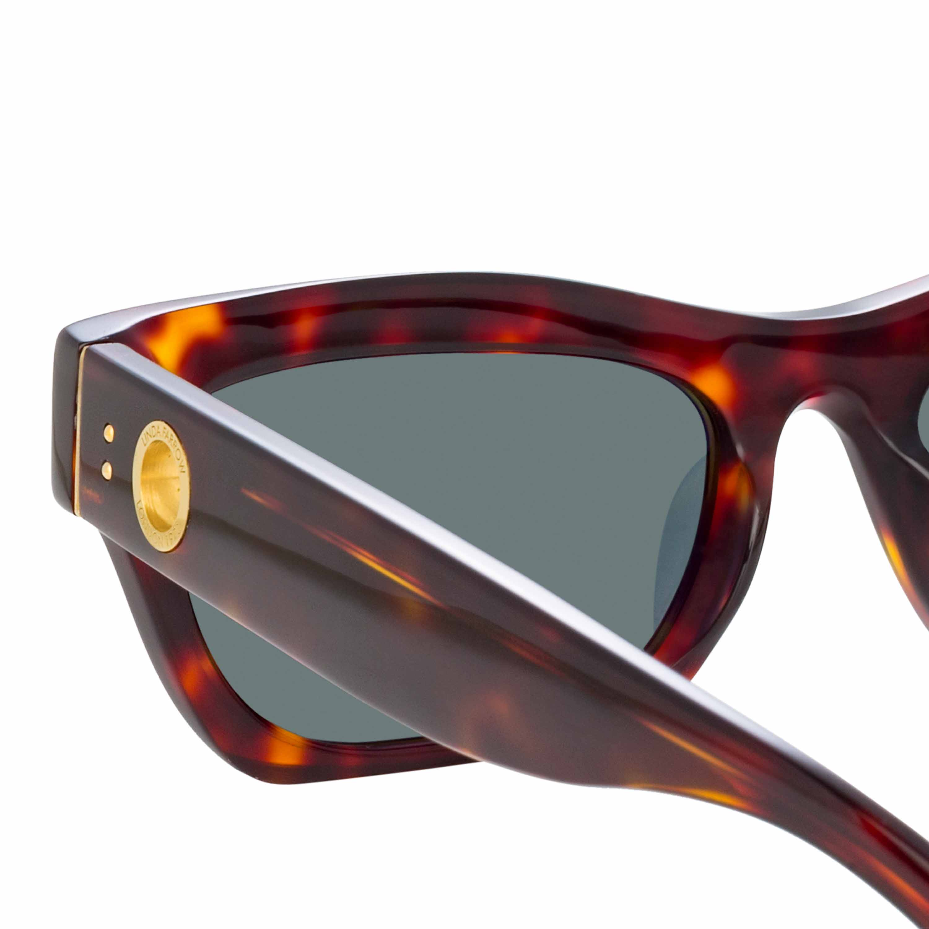 Color_LFL1180C2SUN - Moe Cat Eye Sunglasses in Tortoiseshell and Deep Green