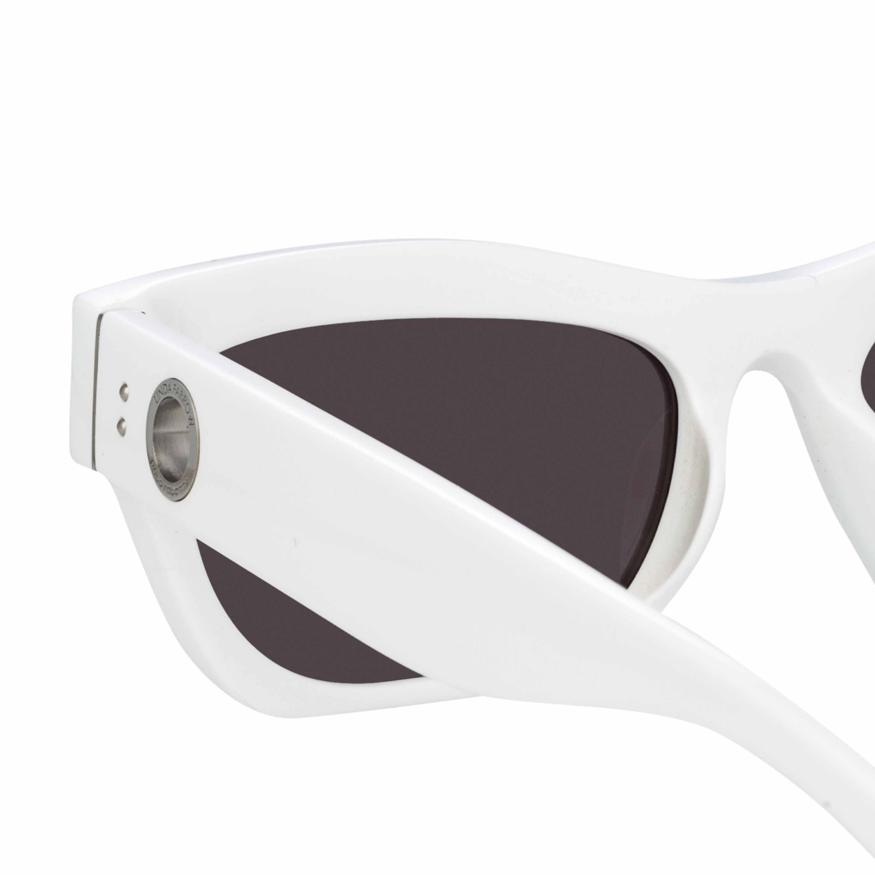 Color_LFL1180C8SUN - Moe Cat Eye Sunglasses in White and Silver Mirror