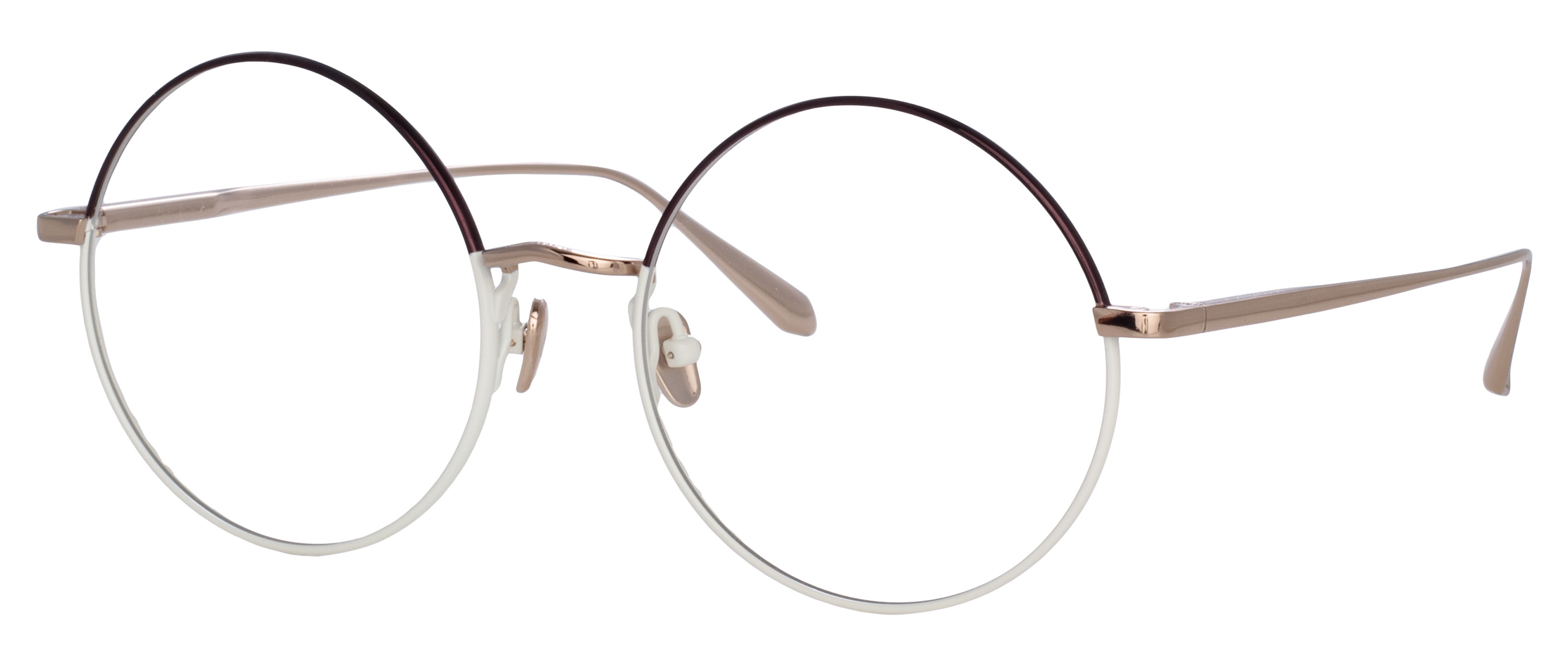 Color_LFL1333C6OPT - Bea Round Eyeglasses in Mocha / Cream / Light Gold
