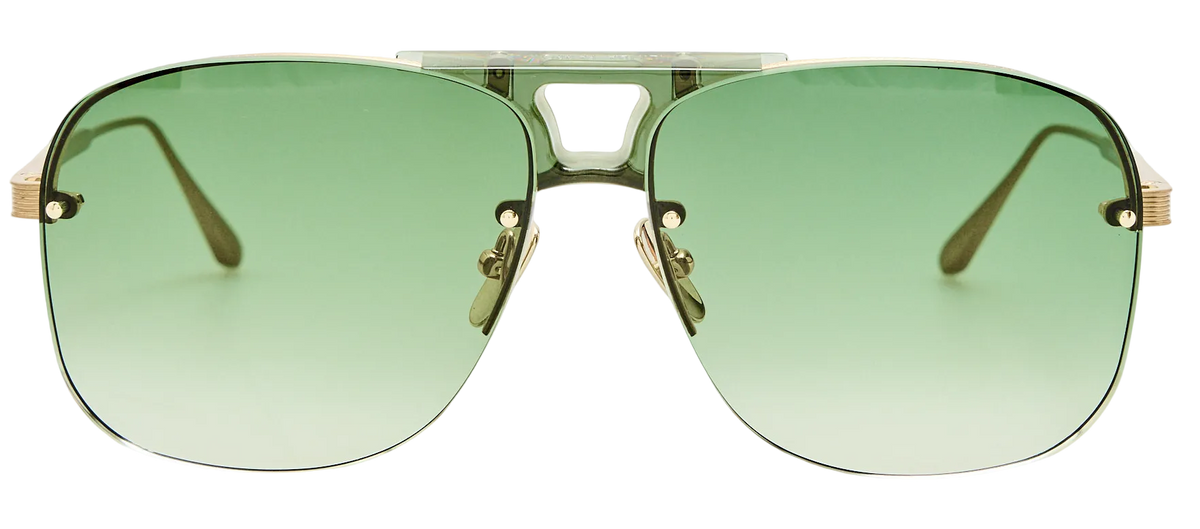 Color_LFL1689C5SUN - Skye Aviator Sunglasses in Green and Green Grad