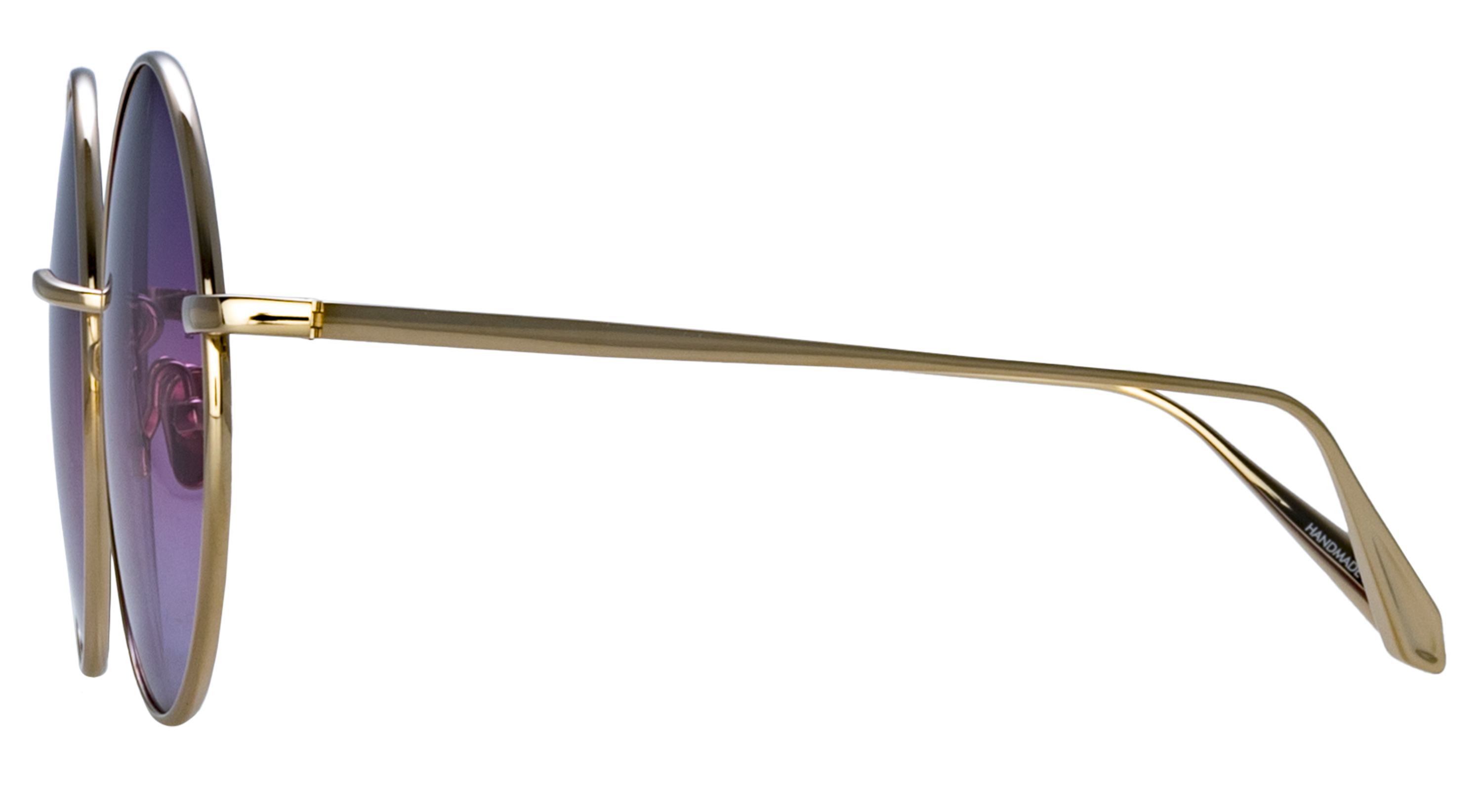 Color_LFL1333C12SUN - Bea Round Sunglasses in Light Gold and Purple