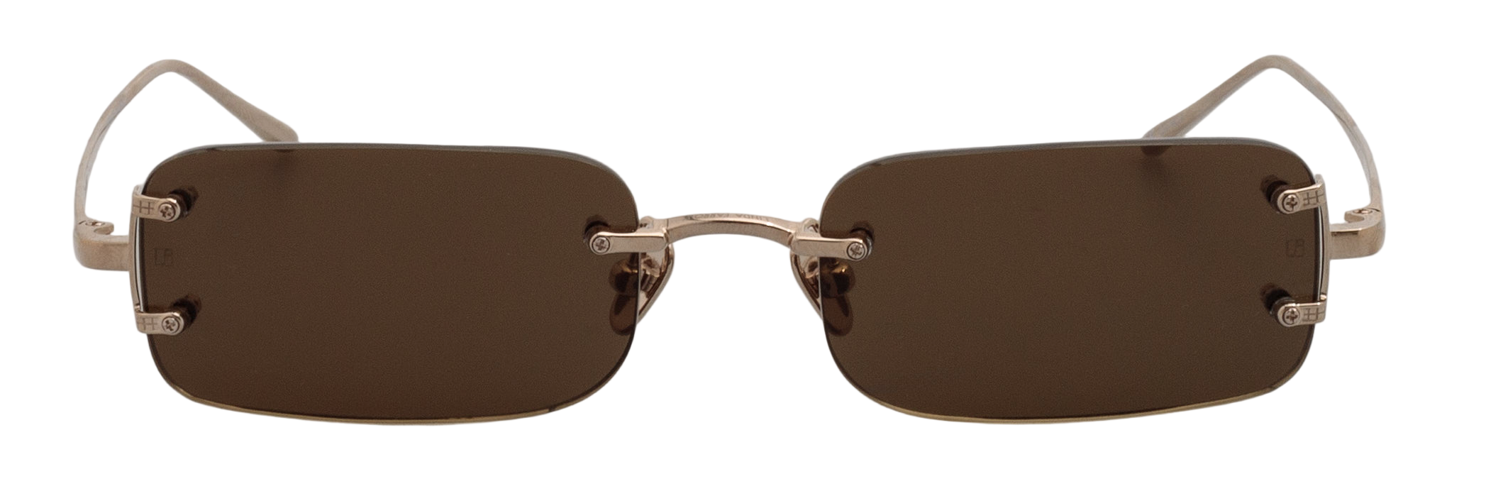 Color_LFL1131C2SUN - Taylor Rectangular Sunglasses in Light Gold and Brown