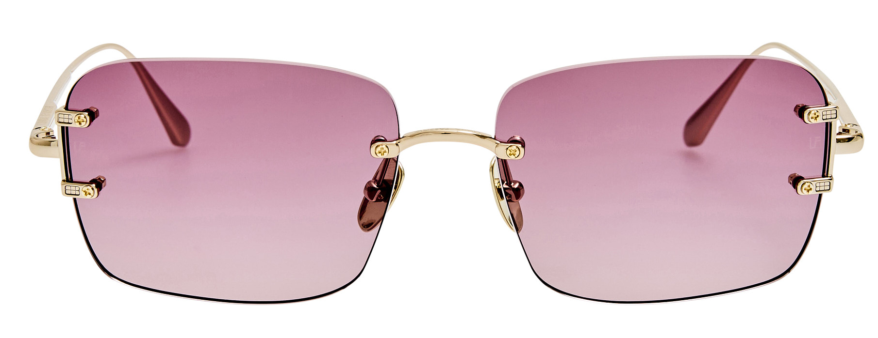 Color_LFL1476C5SUN - Sasha Square Sunglasses In Light Gold and Mauve Grad. / LIMITED EDITION OF 100