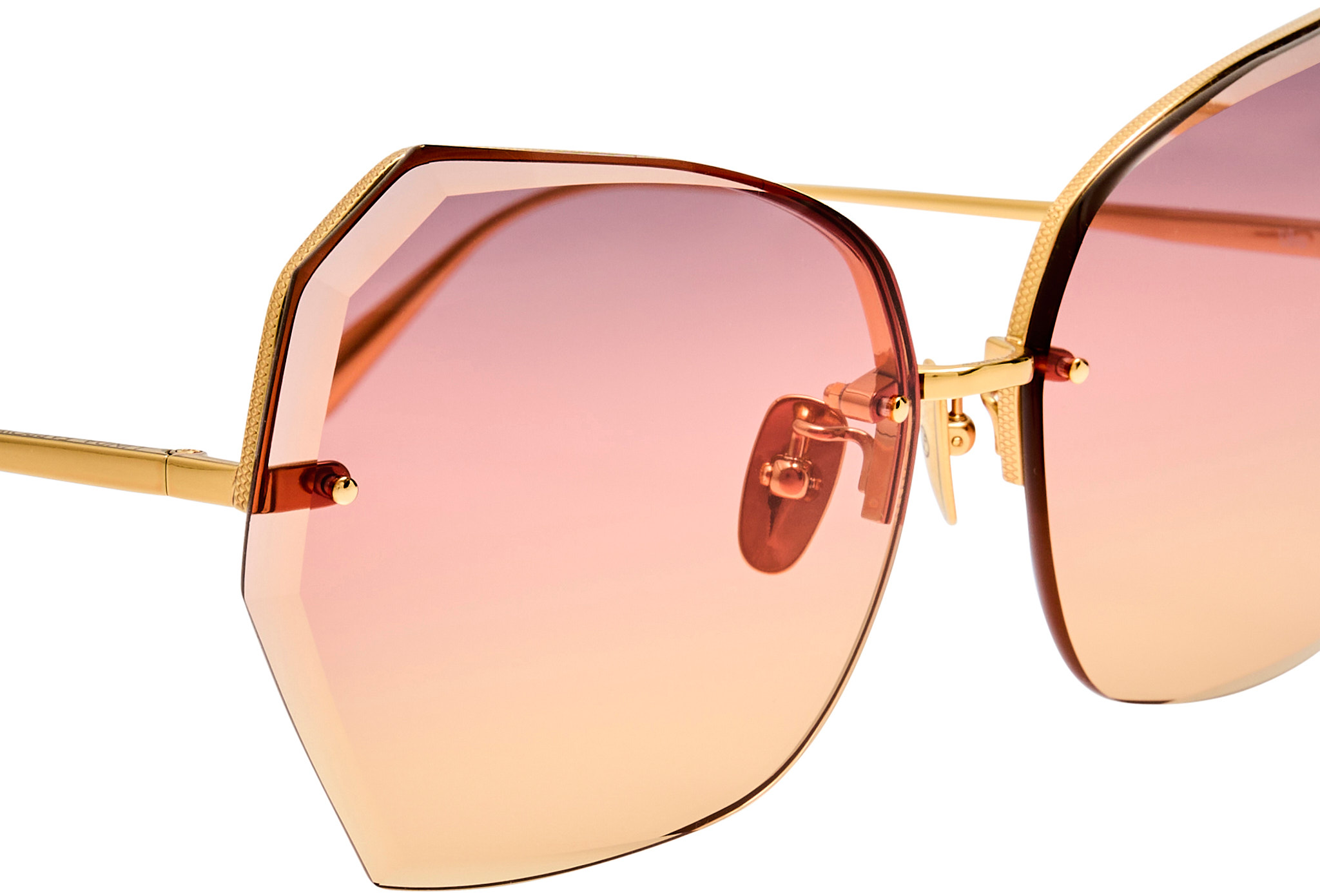 Color_LFL1546C4SUN - Lila Oversized Sunglasses in Light Gold and Sunset