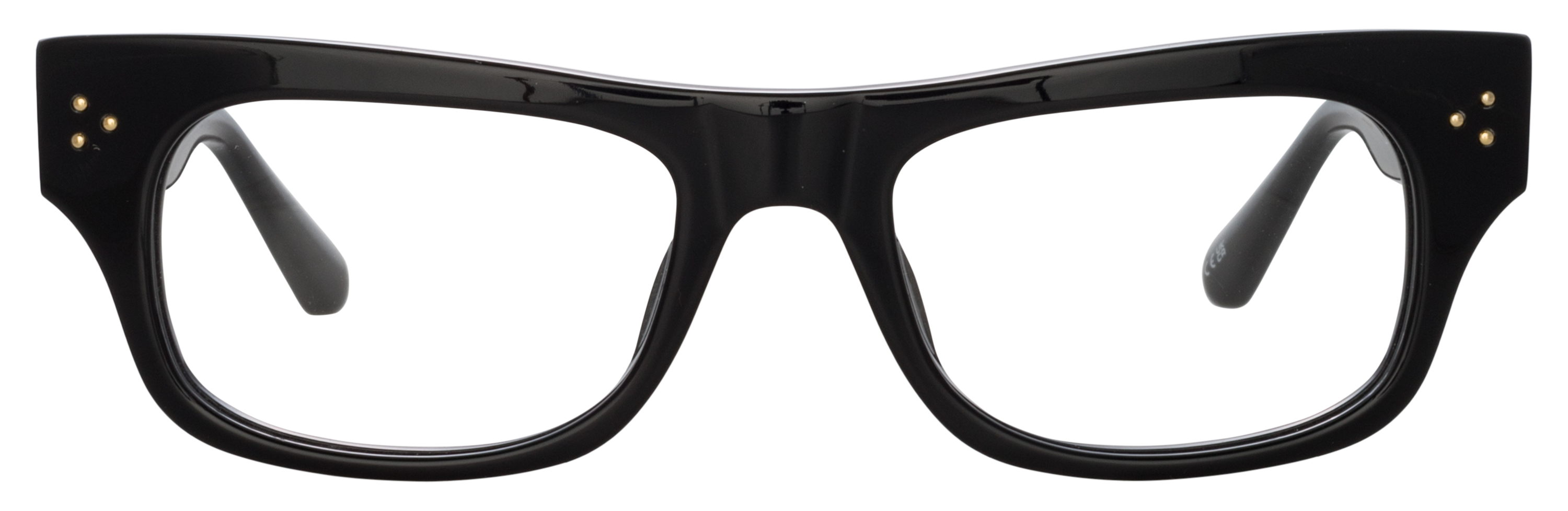 Color_LFL1448C4OPT - Falck Rectagular Eyeglasses in Black / Yellow Gold and Clear
