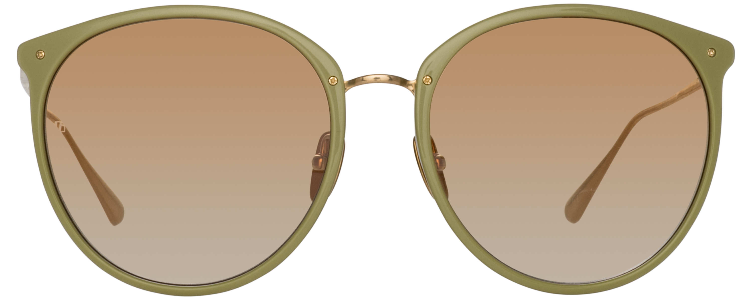 Color_LFL747C37SUN - Kings Oval Sunglasses in Sage and Camel Grad