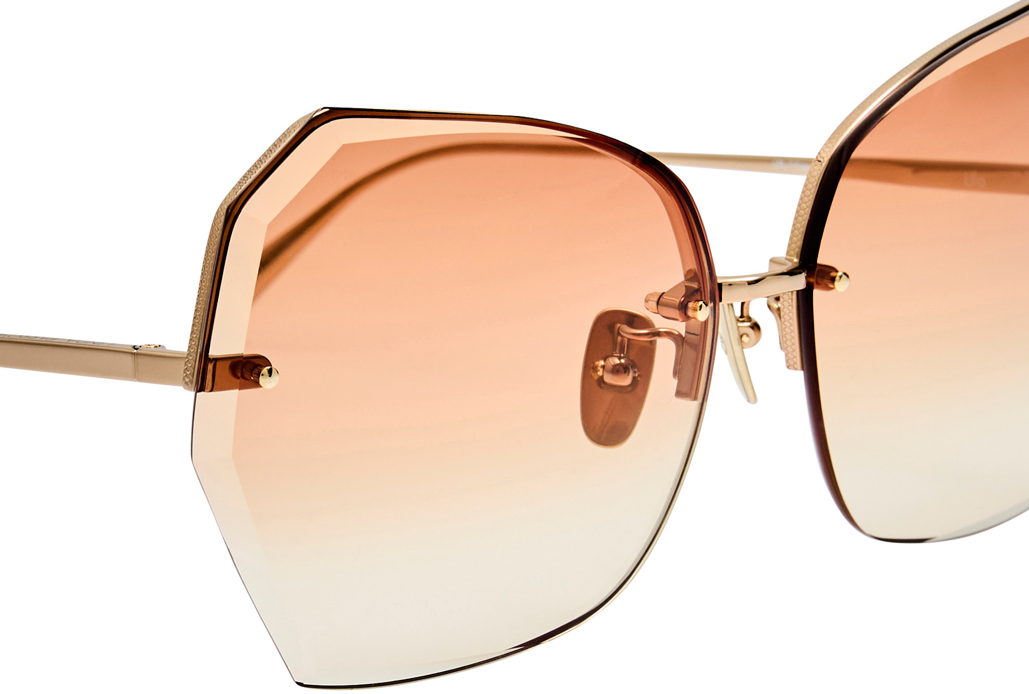 Color_LFL1546C7SUN - Lila Oversized Sunglasses in Light Gold and Camel