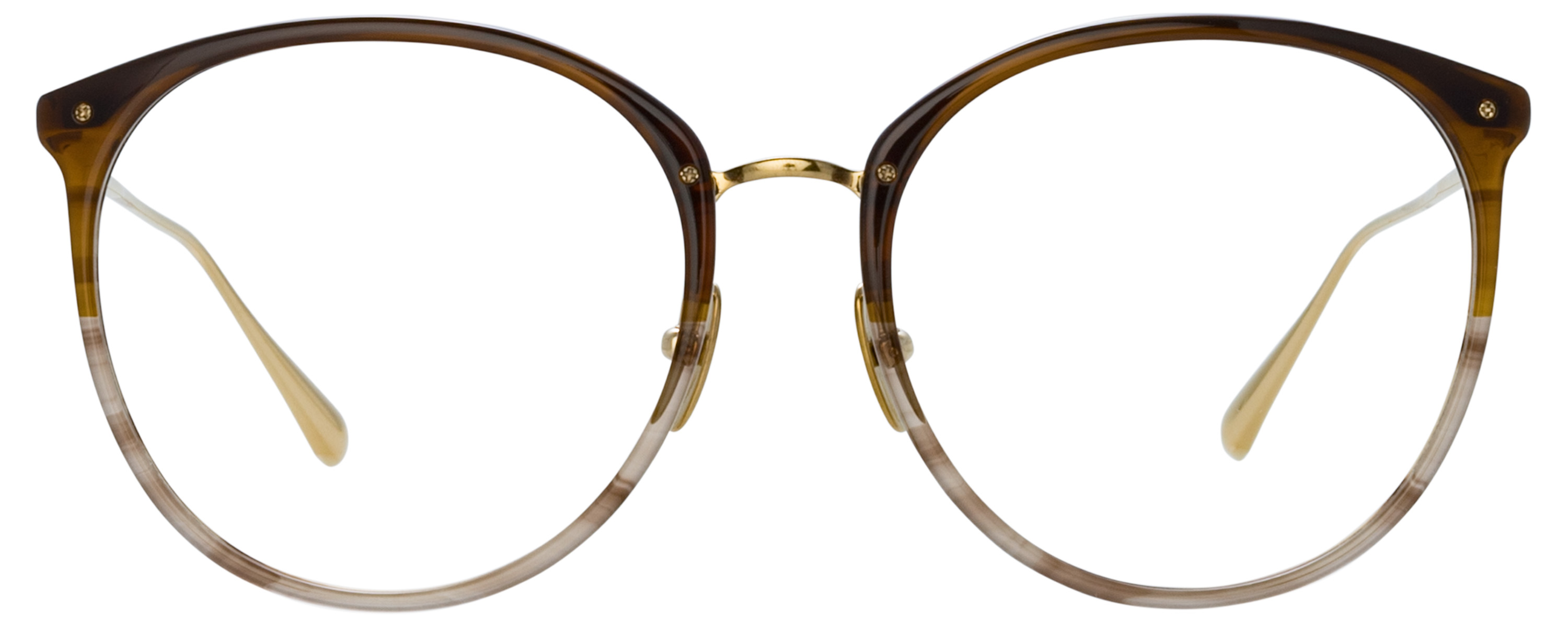Color_LFL747C39OPT - Kings Oval Optical Frame in Carmel Horn