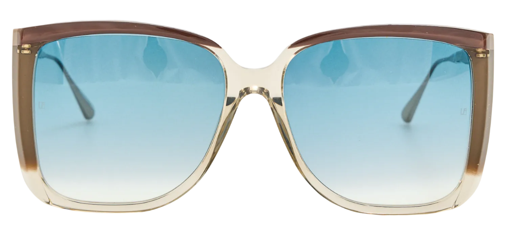 Color_LFL1725C4SUN - Helena Oversized Sunglasses Taupe / Light Gold and Aqua Grad