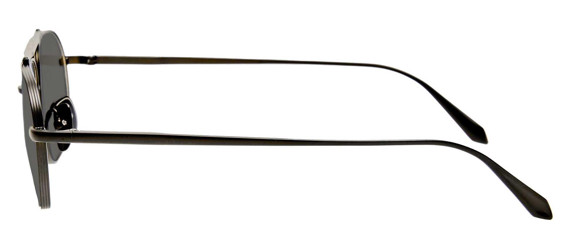 Color_LFL1684C4SUN - Arden Aviator Frame Sunglasses Matte Nickel and Grey