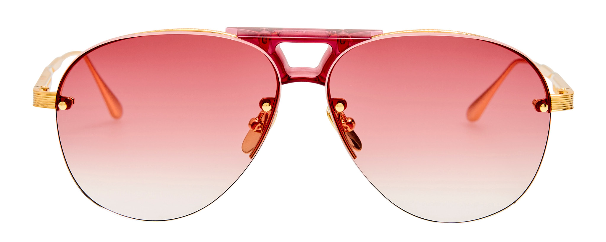 Color_LFL1672C4SUN - Taya Aviator Sunglasses Red and Red Grad