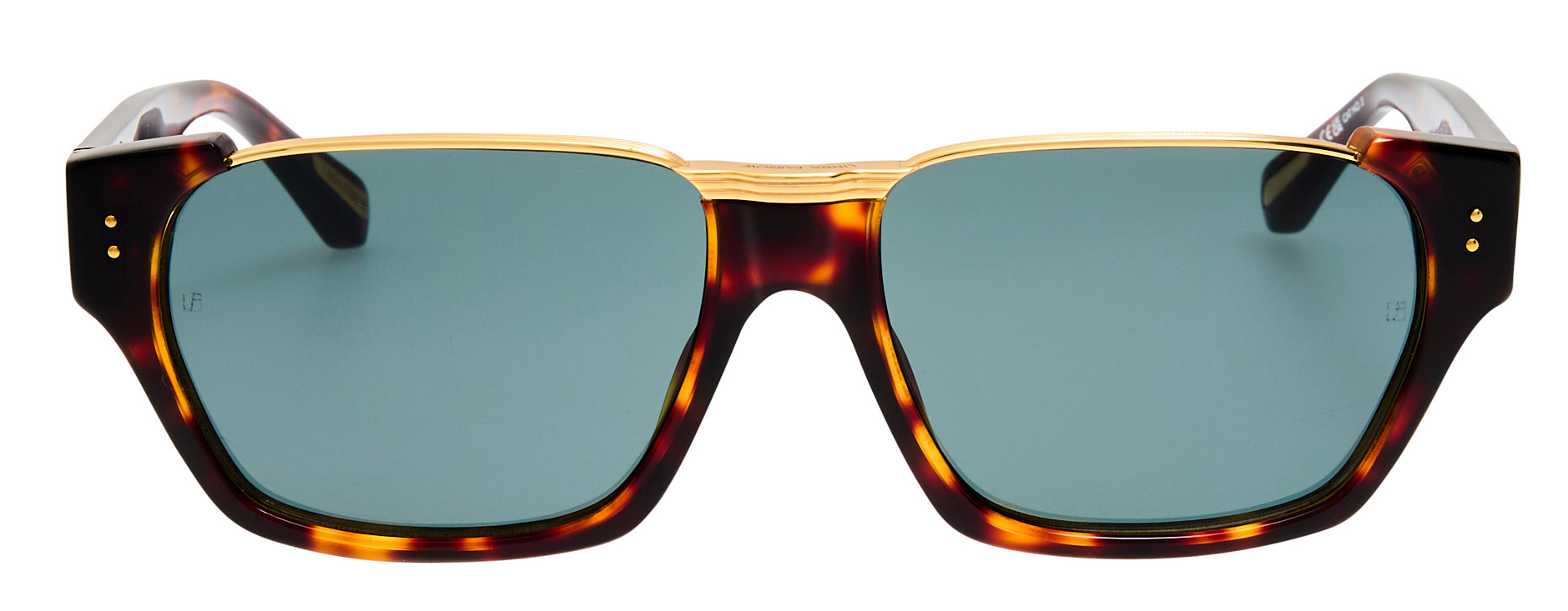 Color_LFL1573C2SUN - Marcel Rectangular Sunglasses in Tortoise Shell and Green