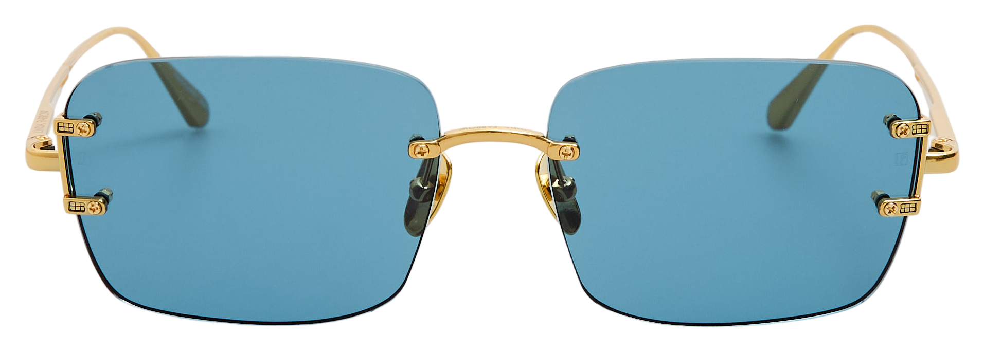 Color_LFL1476C2SUN - Sasha Square Sunglasses in Yellow Gold and Aqua