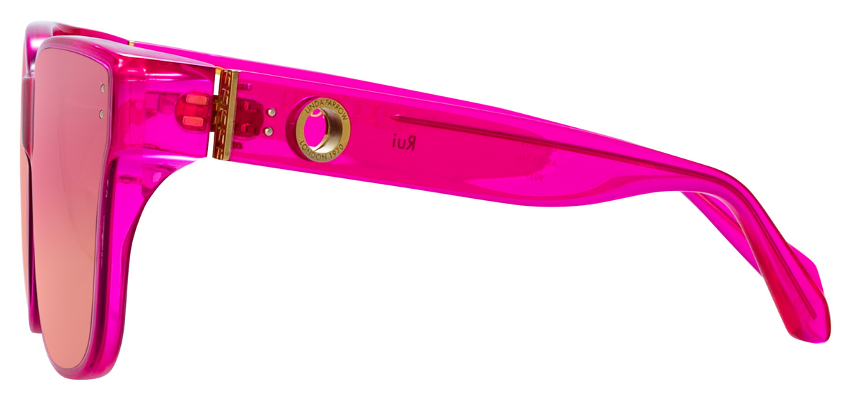 Color_LFL1467C2SUN - Rui Oversized Sunglasses in Pink and Pink Mirror