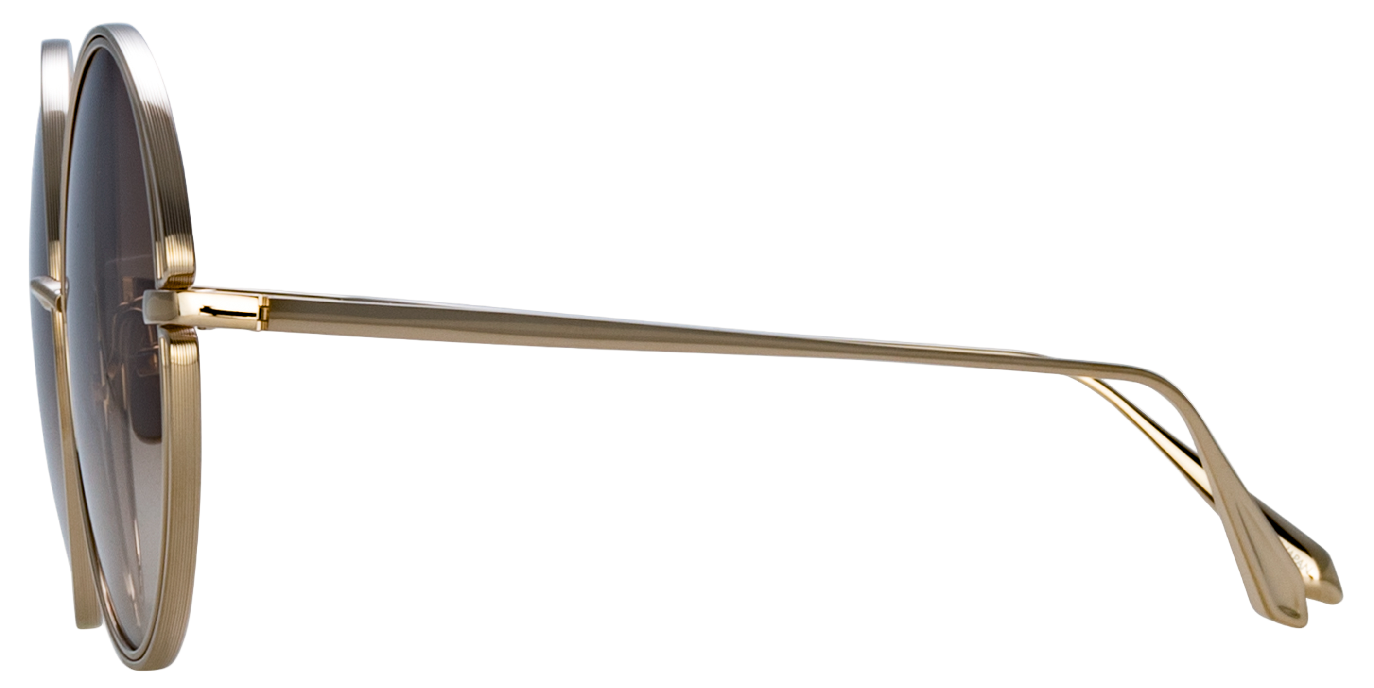 Color_LFL1456C2SUN - Selene Round Sunglasses in Light Gold and Mocha Grad