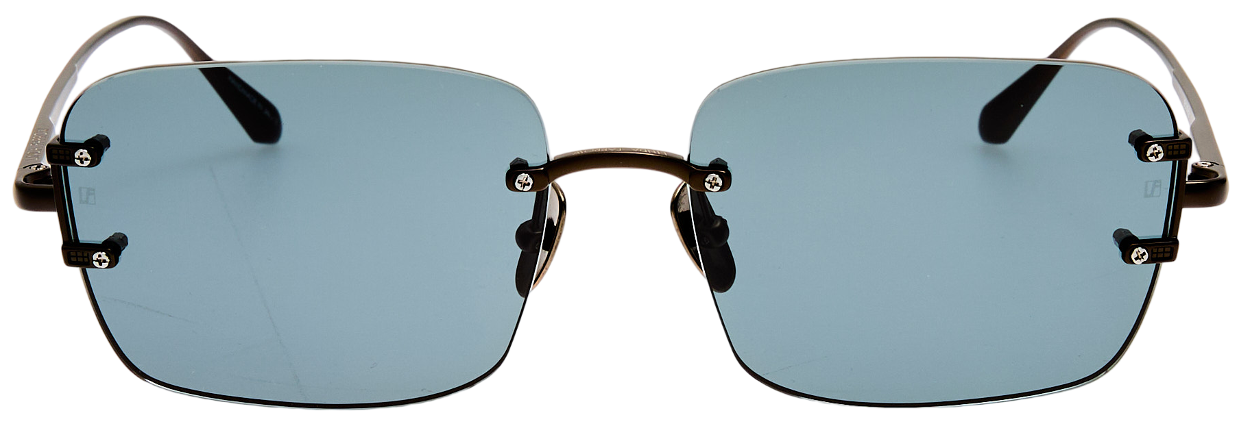 Color_LFL1476C3SUN - Sasha Square Sunglasses in Matt Nickel and Grey