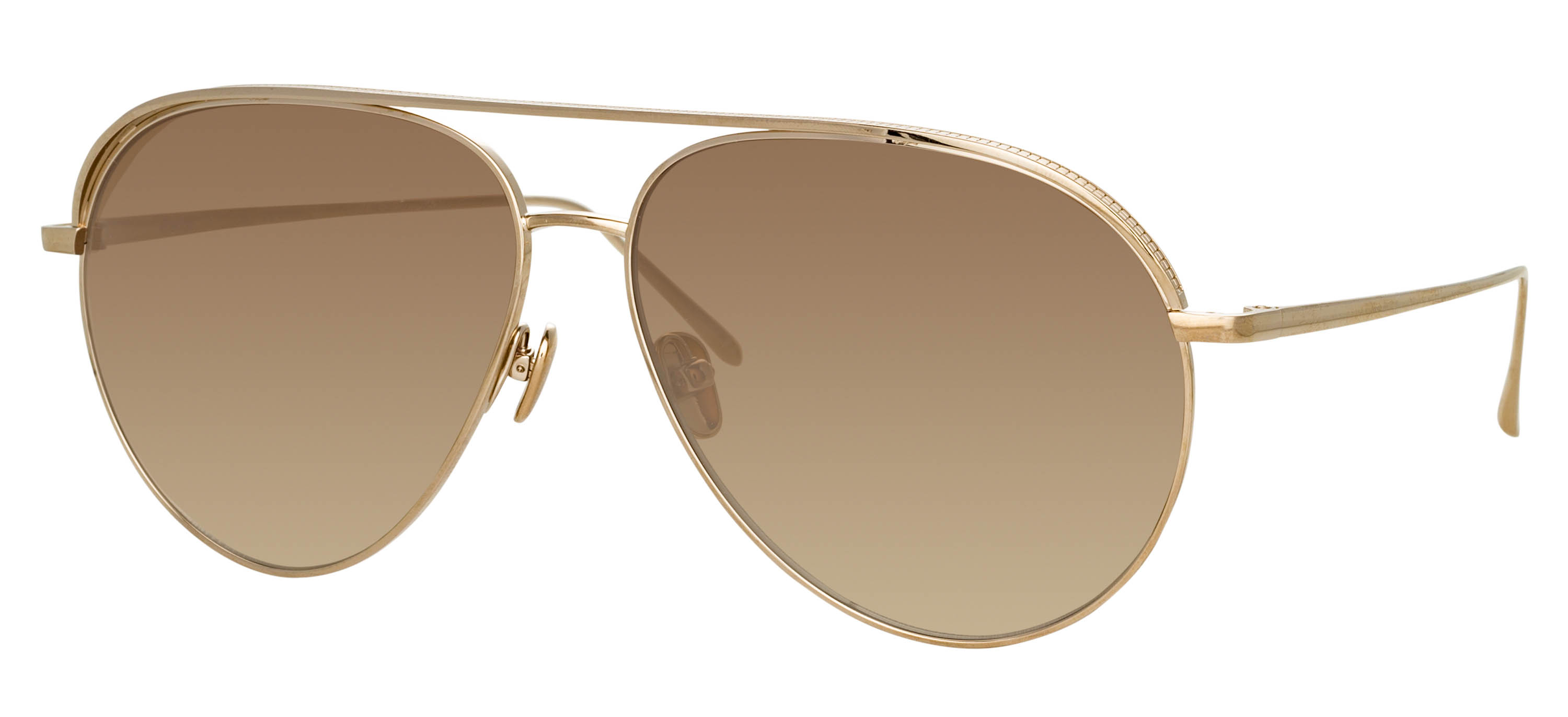 Color_LFL1078C6SUN - Roberts Aviator Sunglasses in Light Gold and Mocha